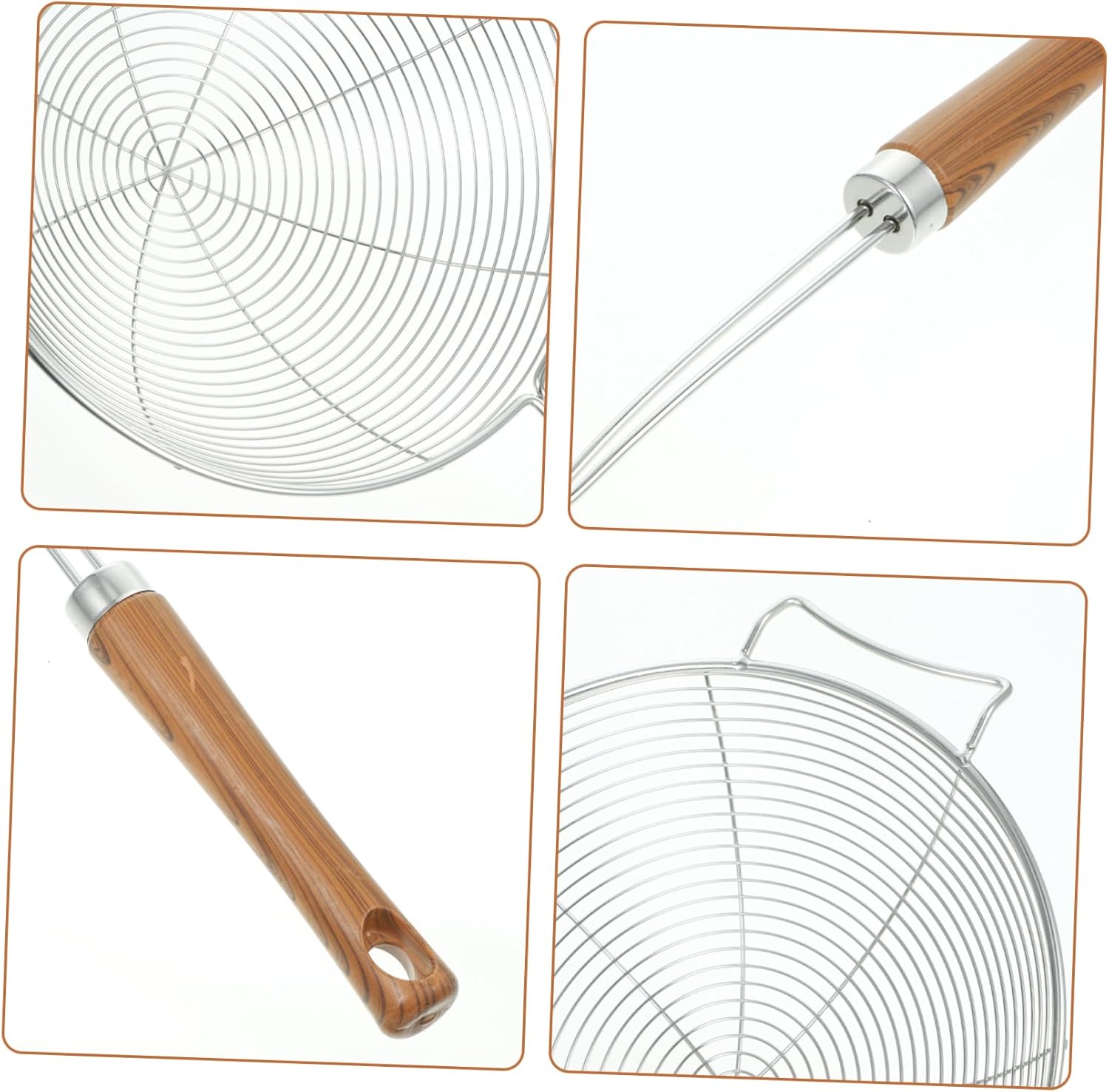 Cabilock Stainless Steel Skimmer Ladle 304 Mesh Strainer