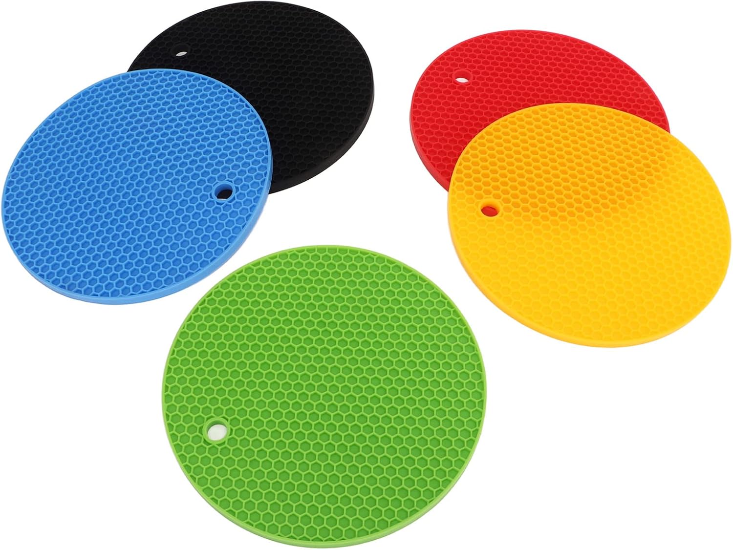 5Pcs Silicone Trivets Heat-Resistant Durable Kitchen Accessories