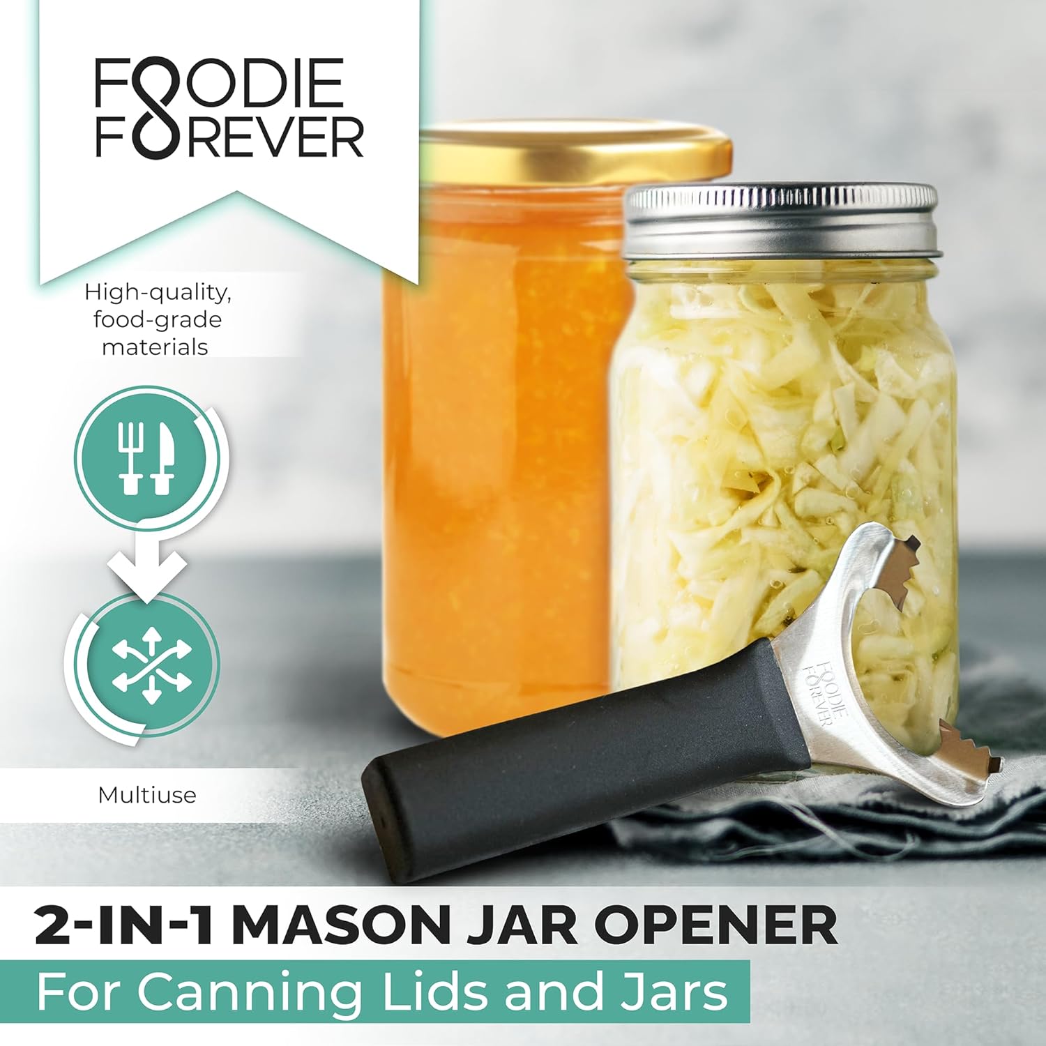 2-in-1 Mason Jar Opener with Preserve Lid Function