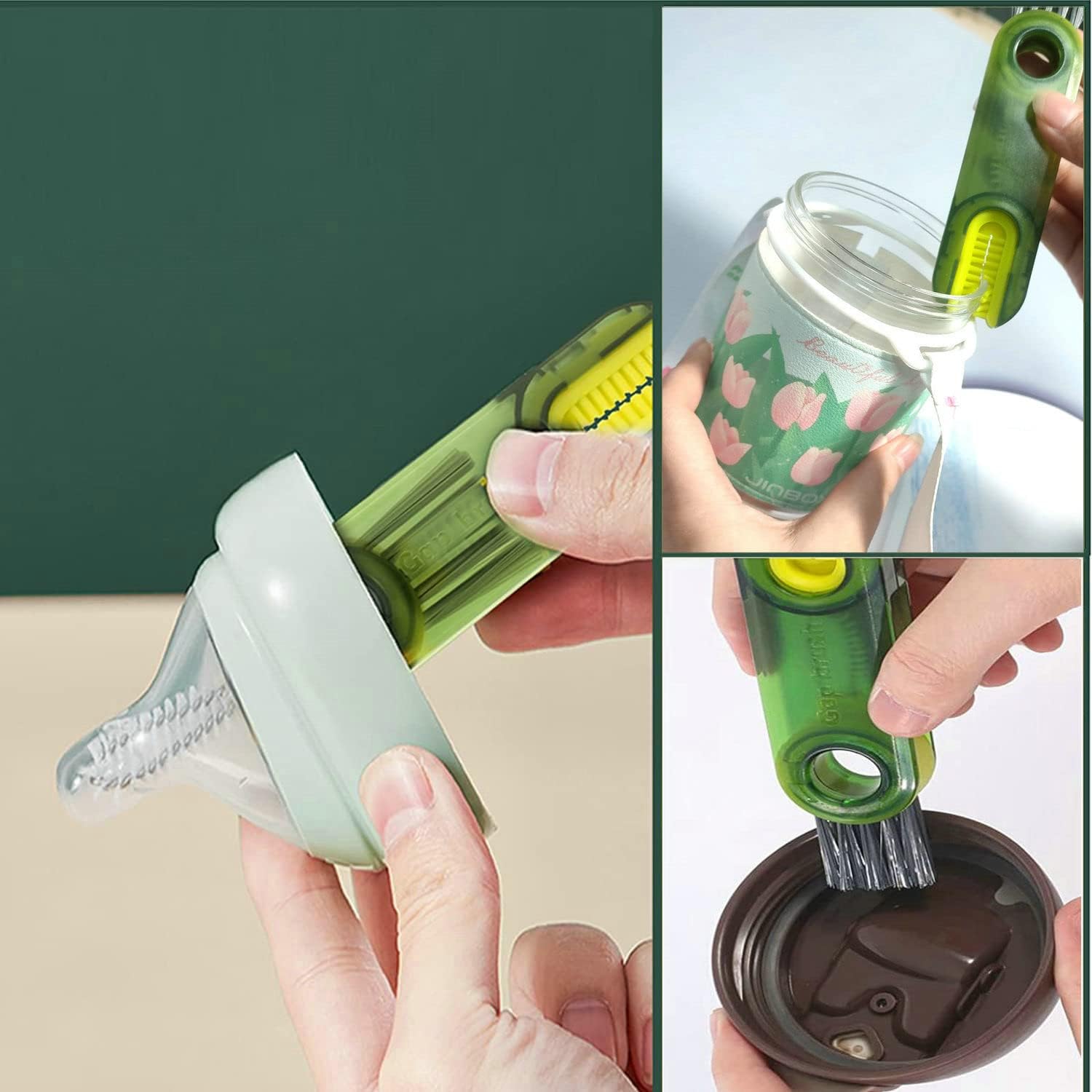 3-in-1 Bottle Cup Lid Cleaner