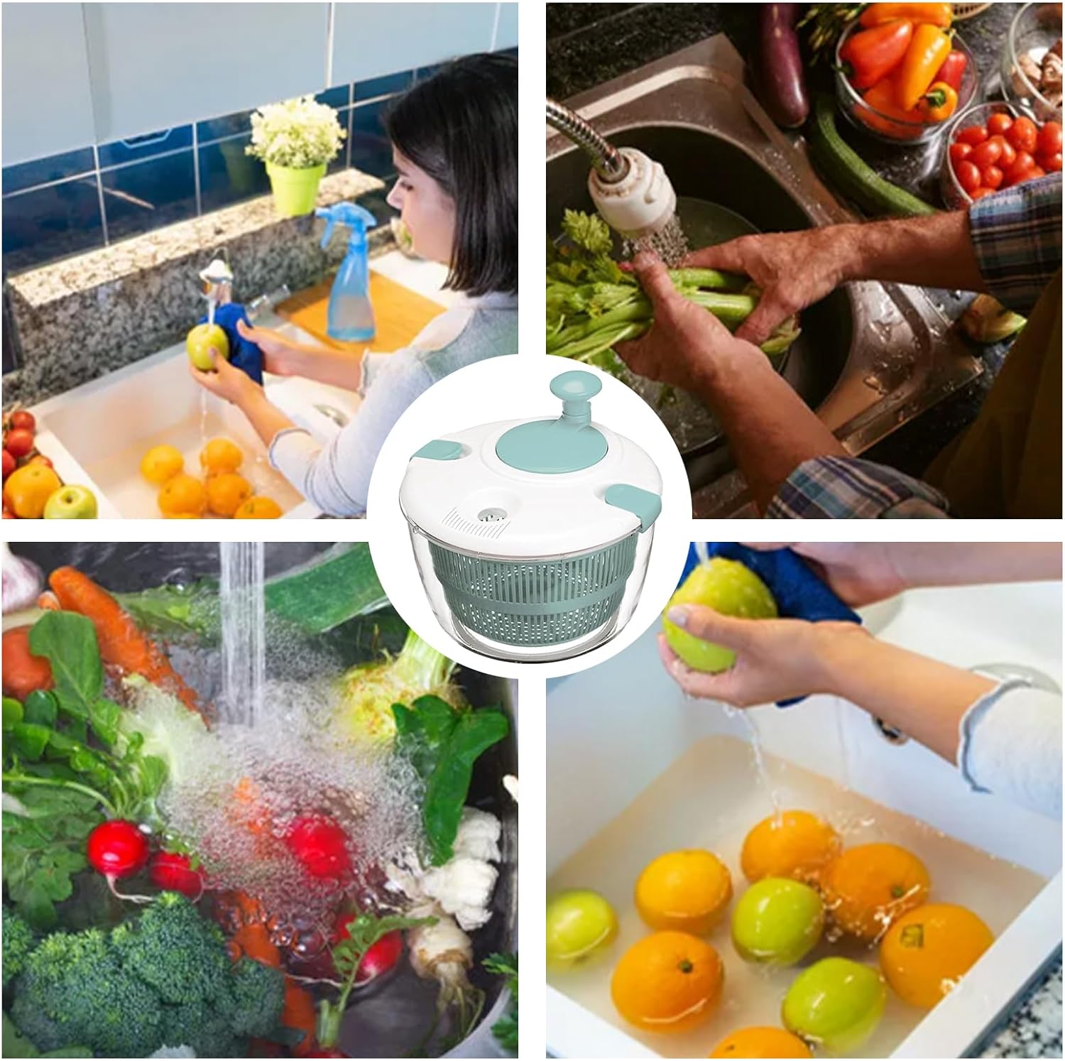 Vansza Salad Dryer Spinner - 10 Second Fruit Veggie Washer