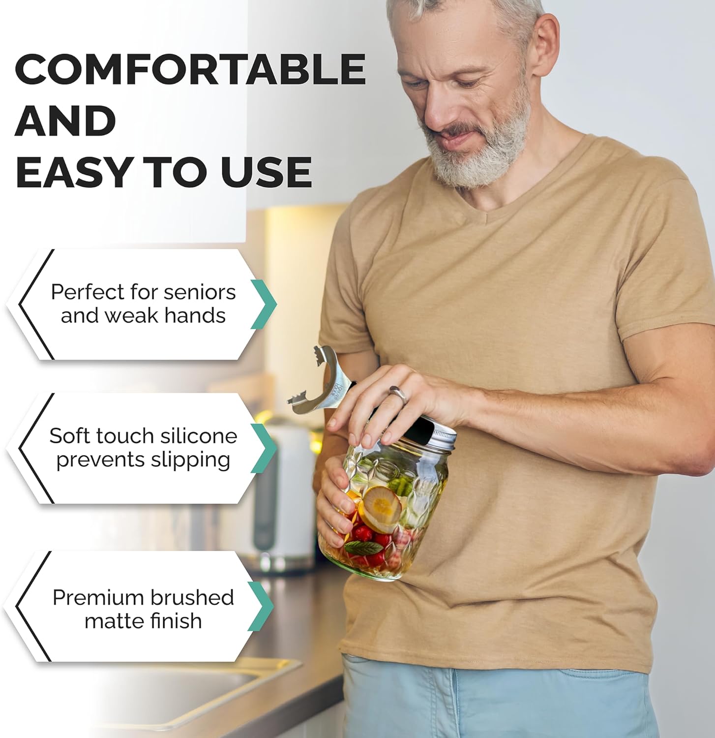 2-in-1 Mason Jar Opener with Preserve Lid Function