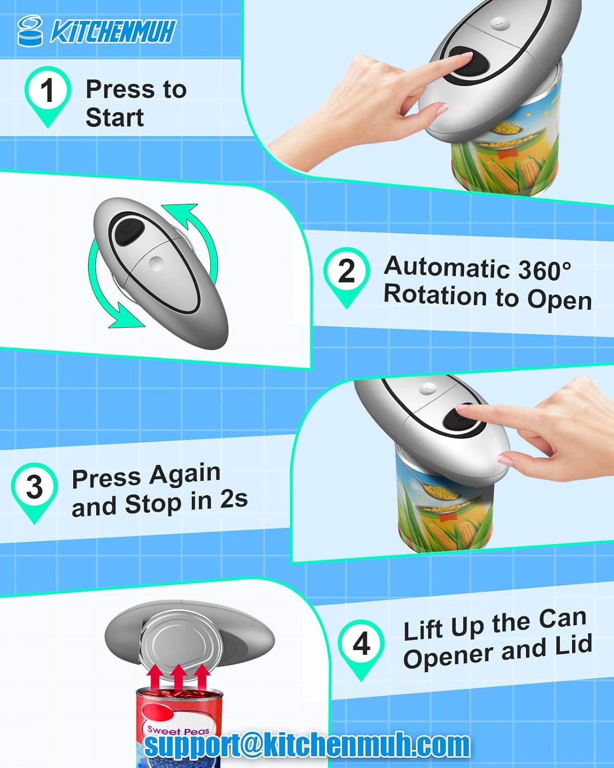 Effortless Can Opener for Seniors