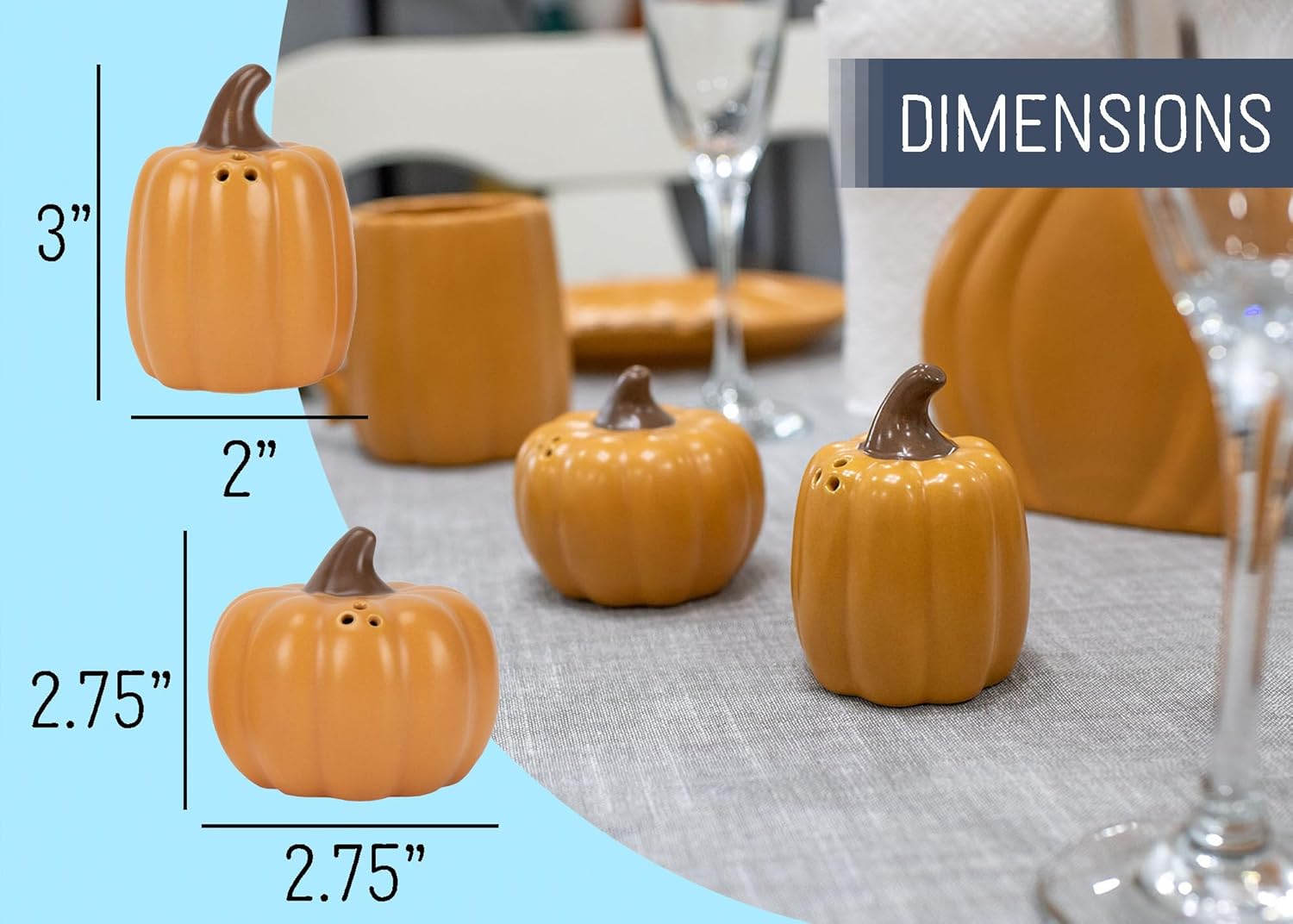 Xanthans Fall Faves Mini Pumpkins Salt Pepper Shakers