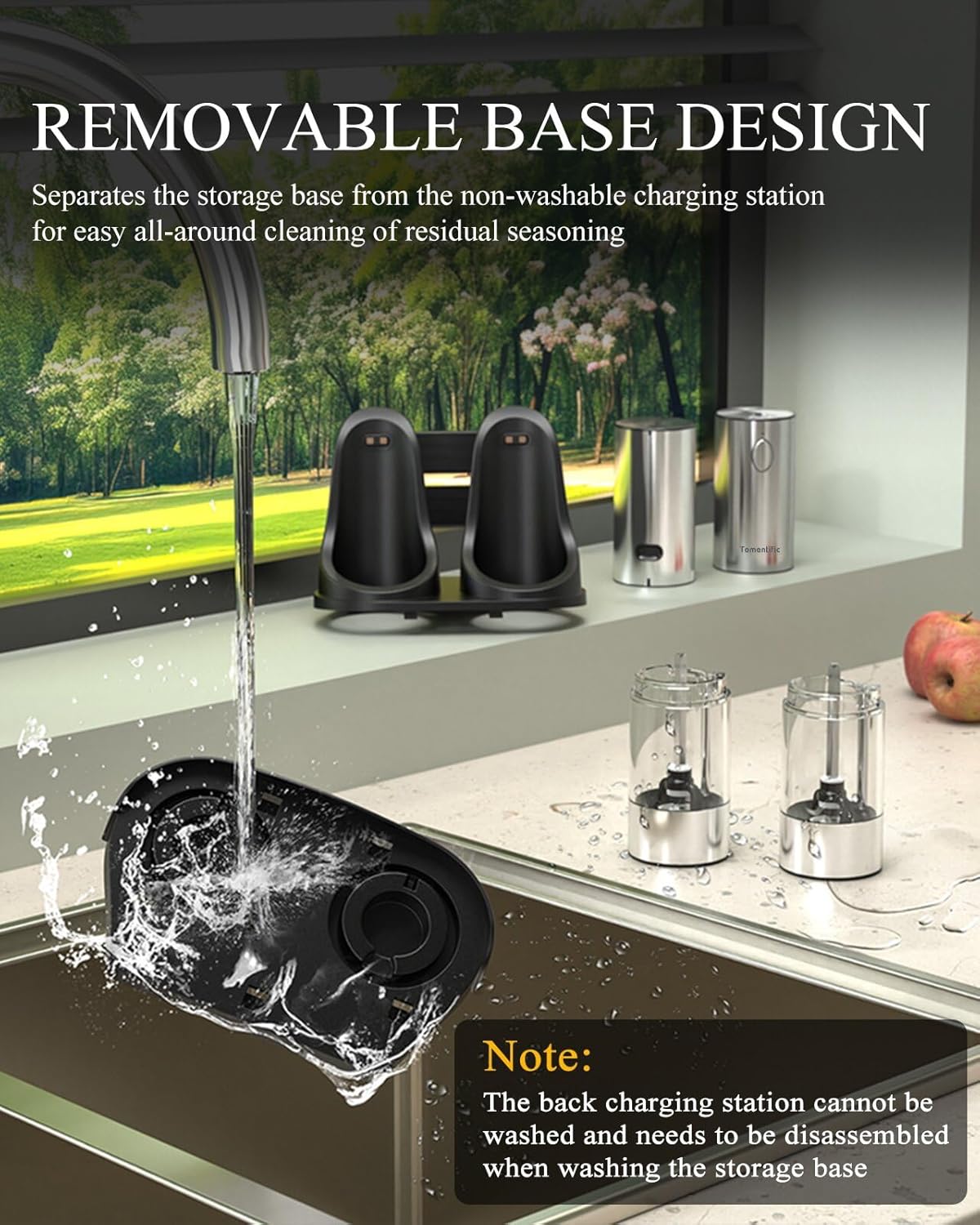 Electric Salt and Pepper Grinder Set