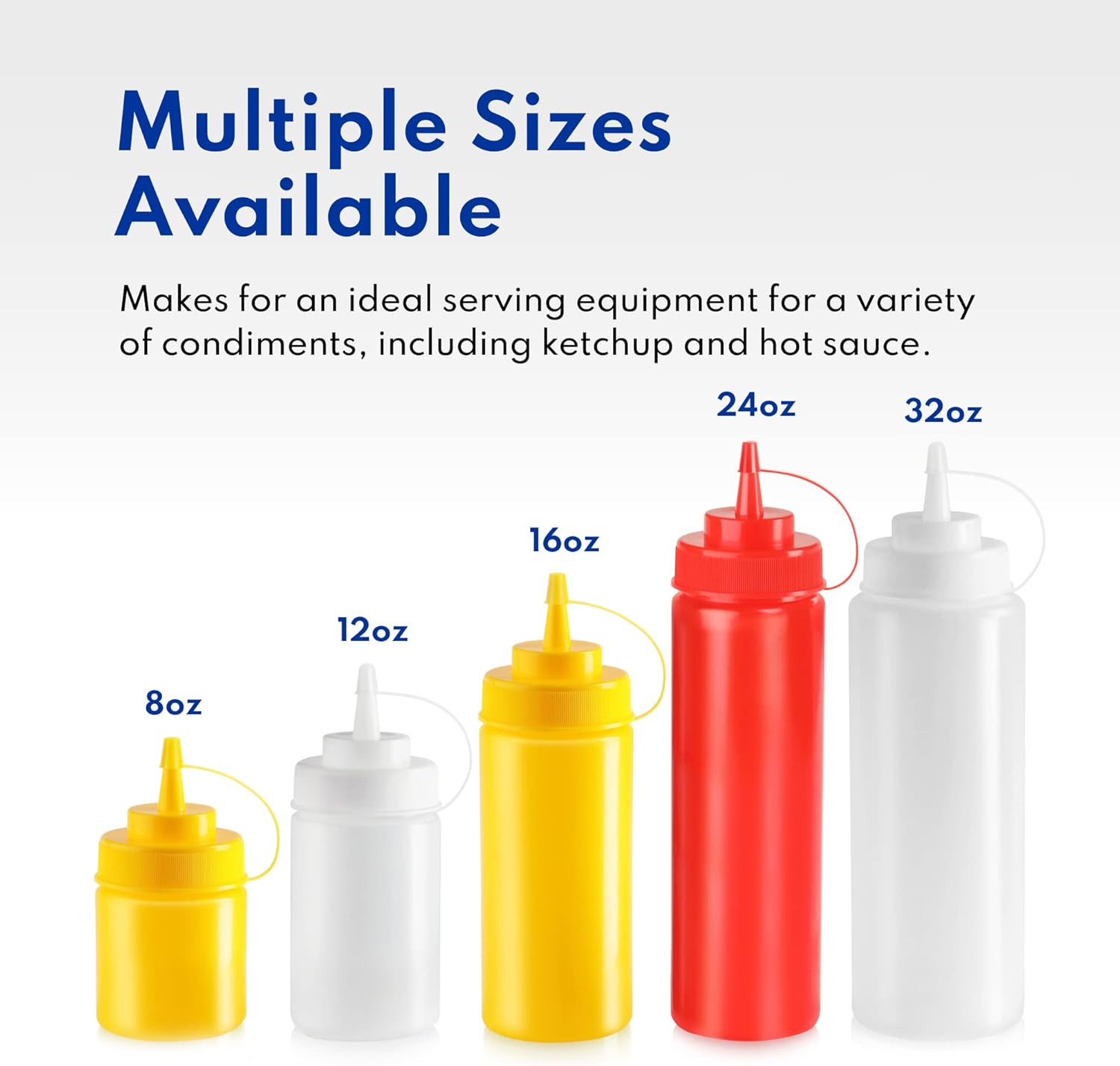 New Star Foodservice Squeeze Bottles 8 oz Pack of 6 - Durable Kitchenessential