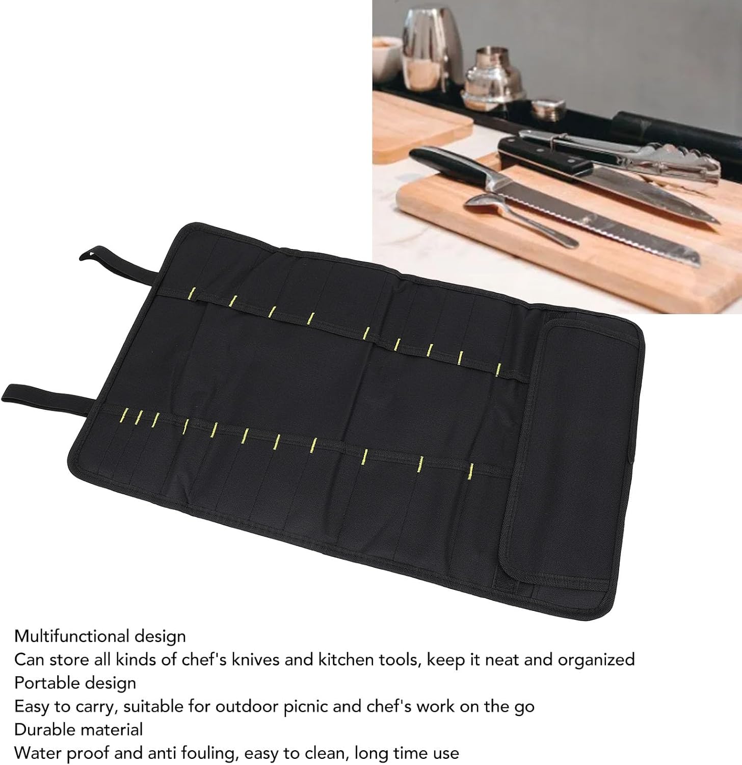 Tissting Chef Knife Bag 20 Slots - Storage Case for Cutlery Tools