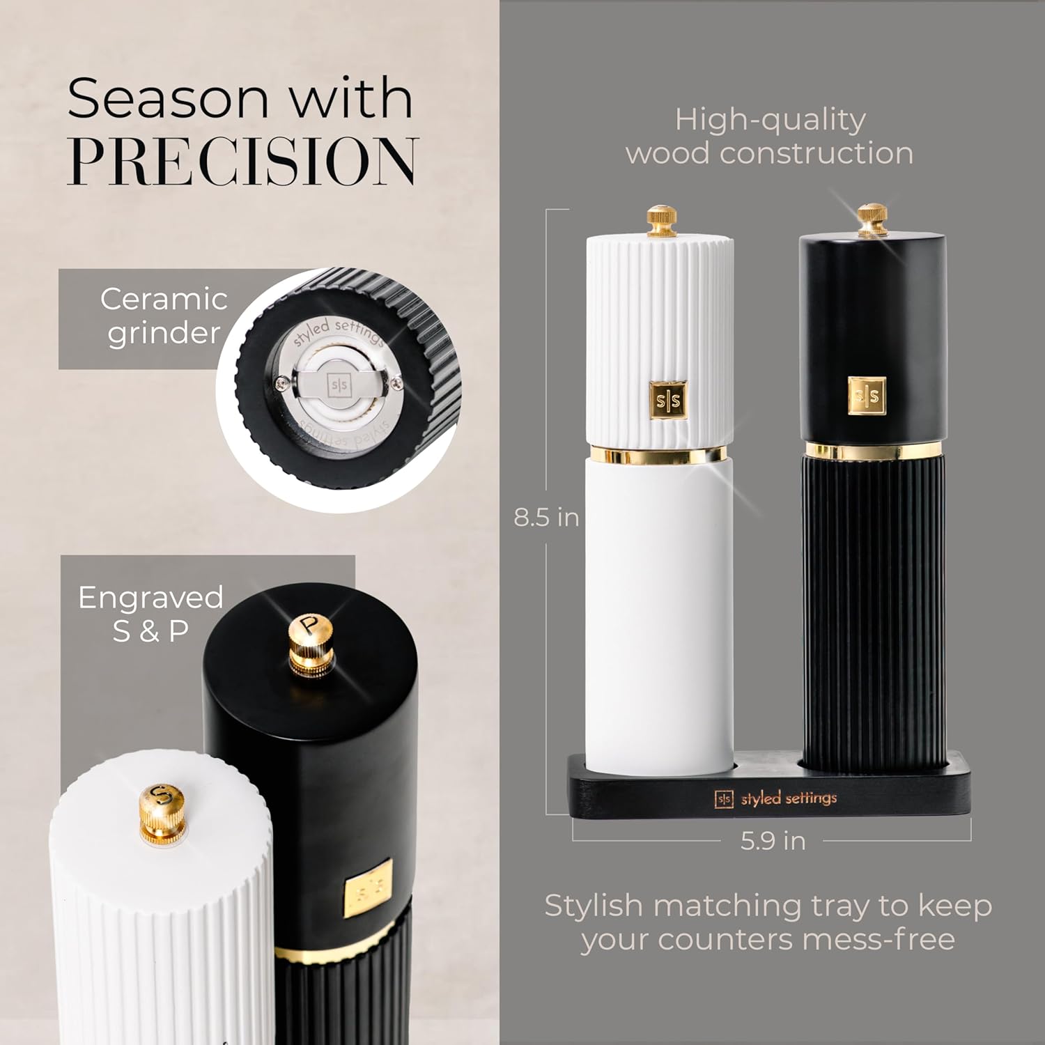 Elevate Your Kitchen with Masterful Salt and Pepper Grinders