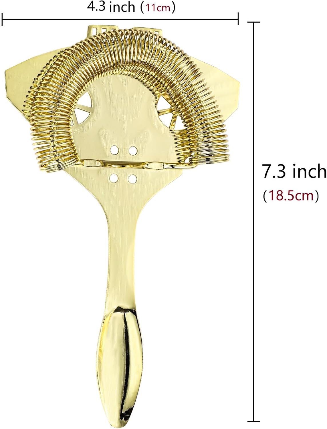 YUHWYI Cocktail Bar Strainer Curved Handle Design