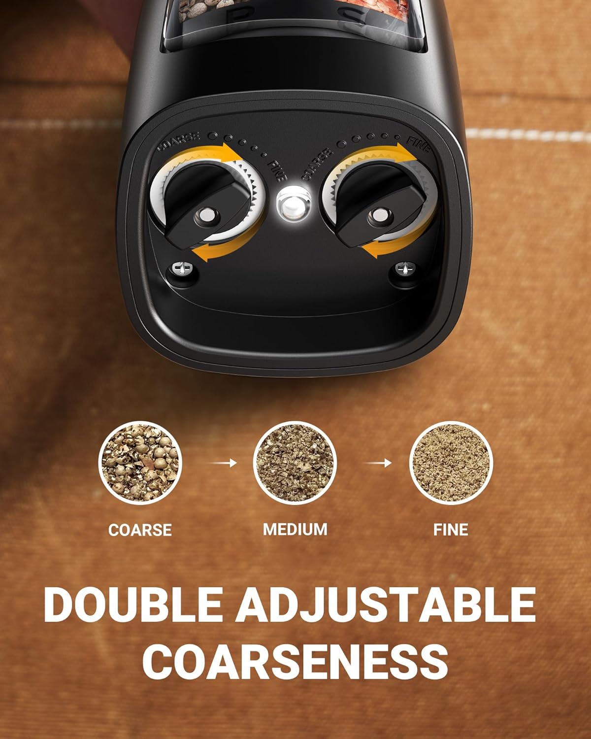 Sangcon 2-in-1 Electric Salt and Pepper grinder Set