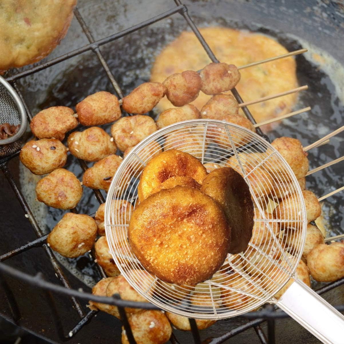 Hemoton Fried Food Basketpered Skimmer Set