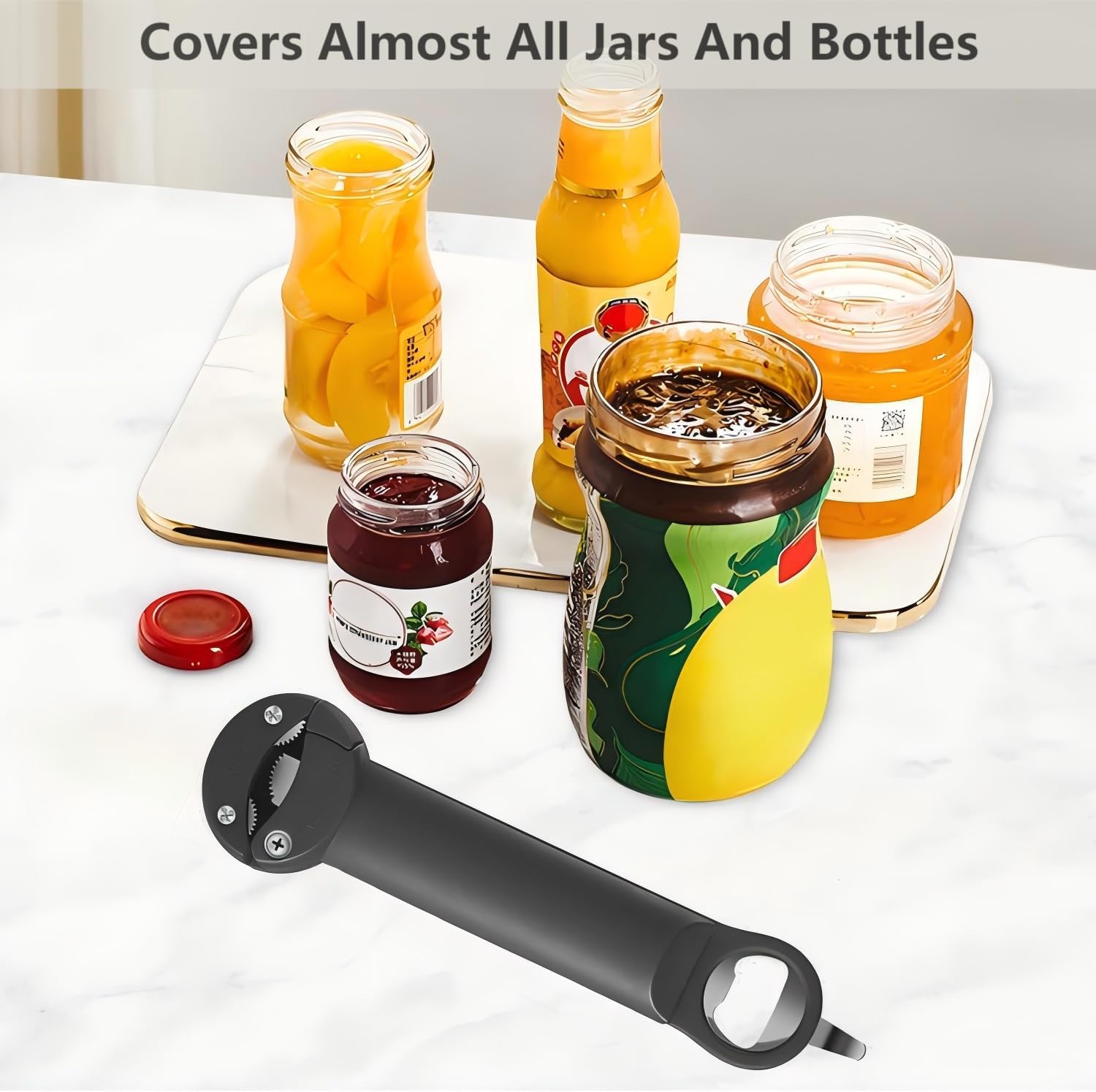 5-in-1 Bottle Can Opener Black