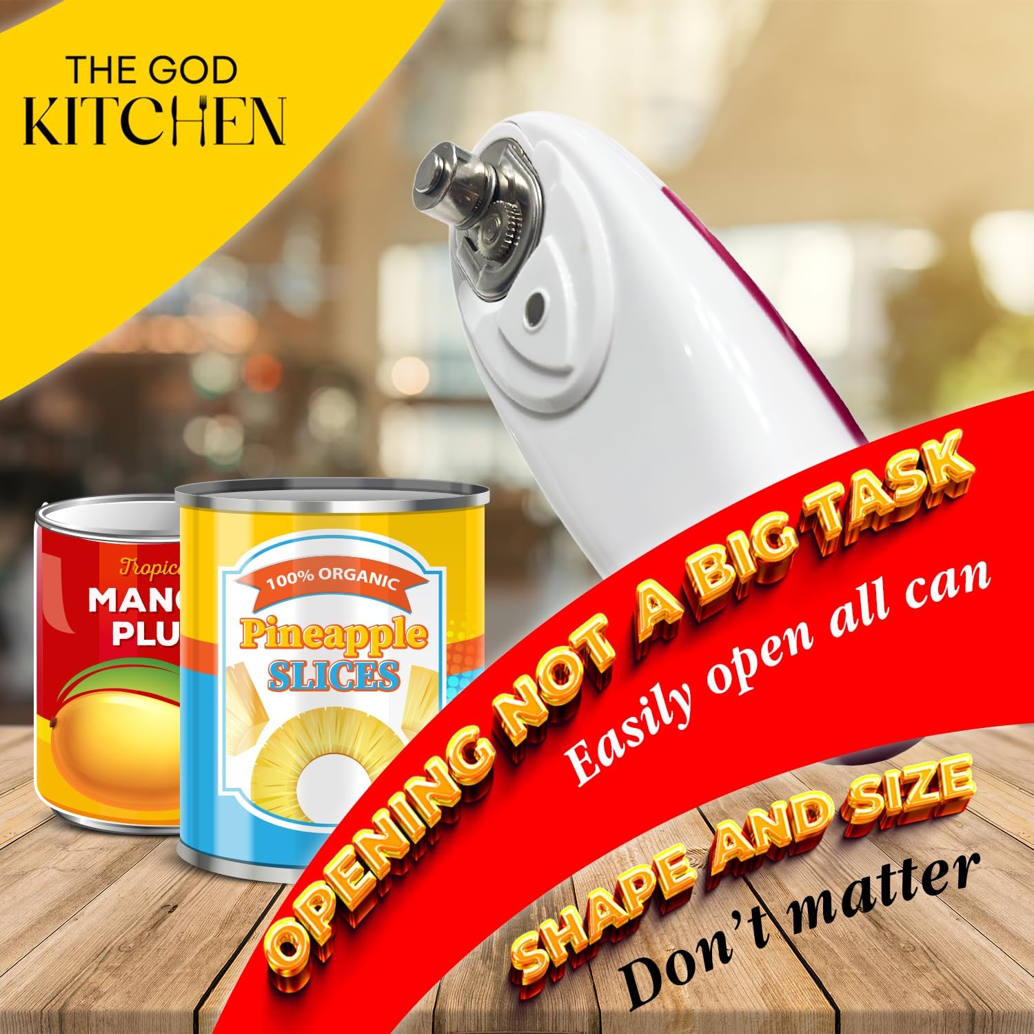 THE GOD KITCHENSmooth Edge Electric Can Opener