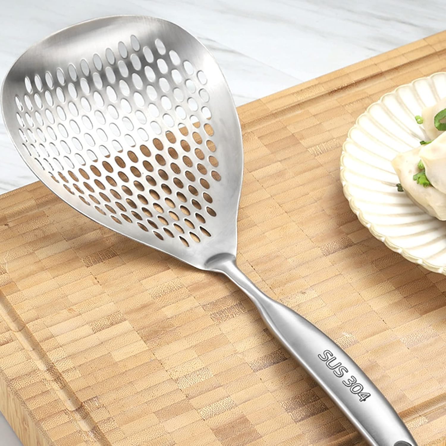 Hurricane LEVER 304 Stainless Steel Cooking Skimmer with Hollow Handle