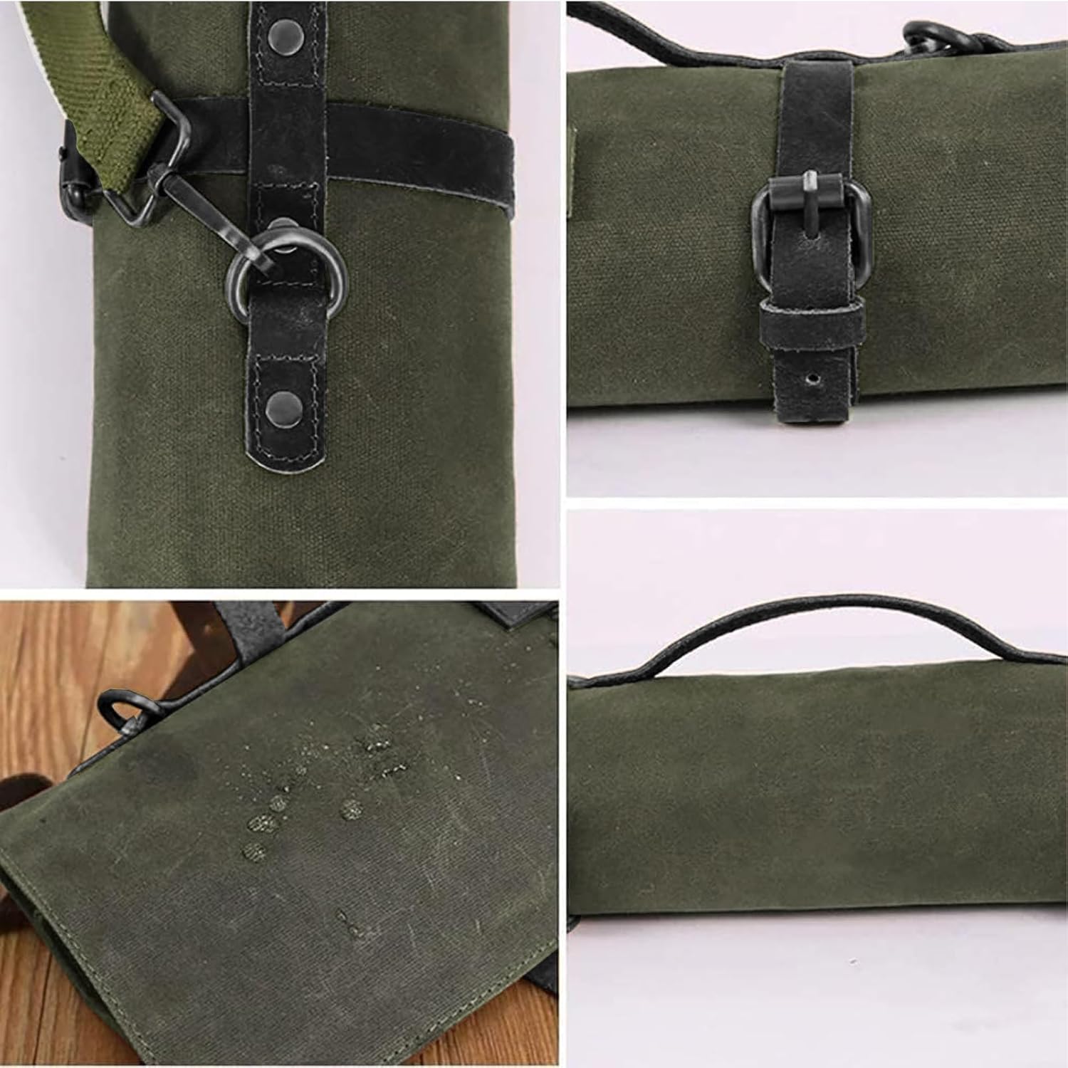 HERSENT Large Chefs Knife Roll Bag Durable Functional Cooking Tool Storage