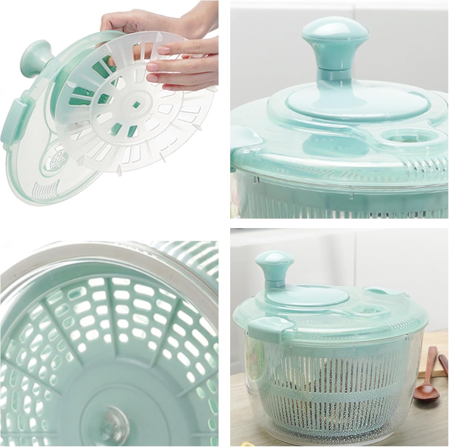 Vansza Salad Dryer Spinner - 10 Second Fruit Veggie Washer
