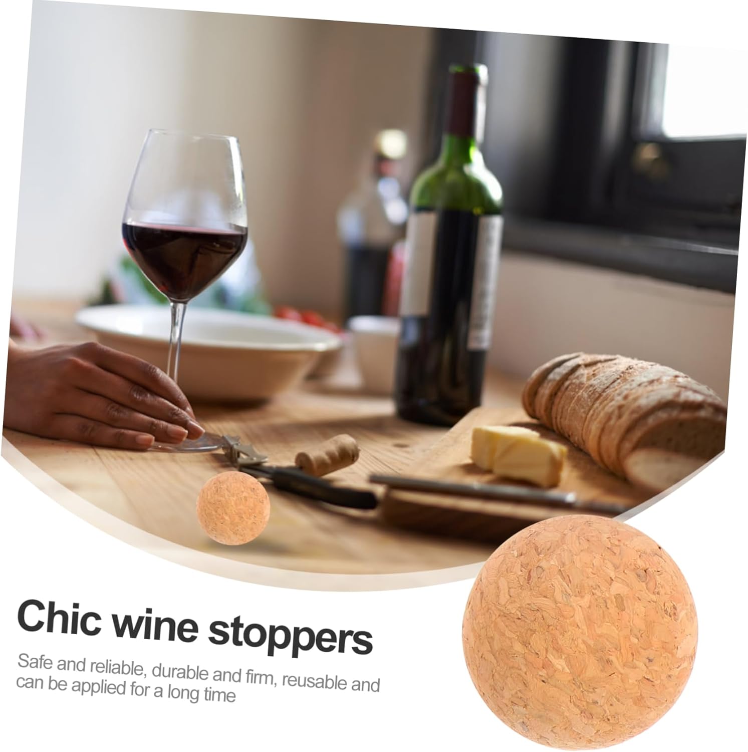 4 Pcs 100 Organic Wine Stoppers
