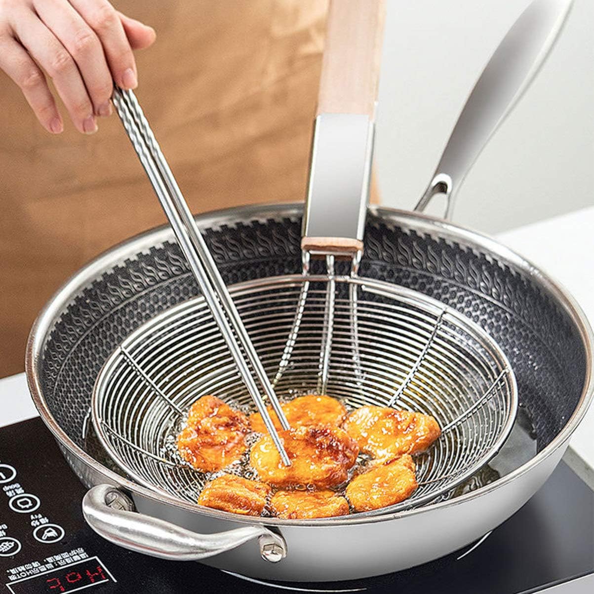Hemoton Fried Food Basketpered Skimmer Set