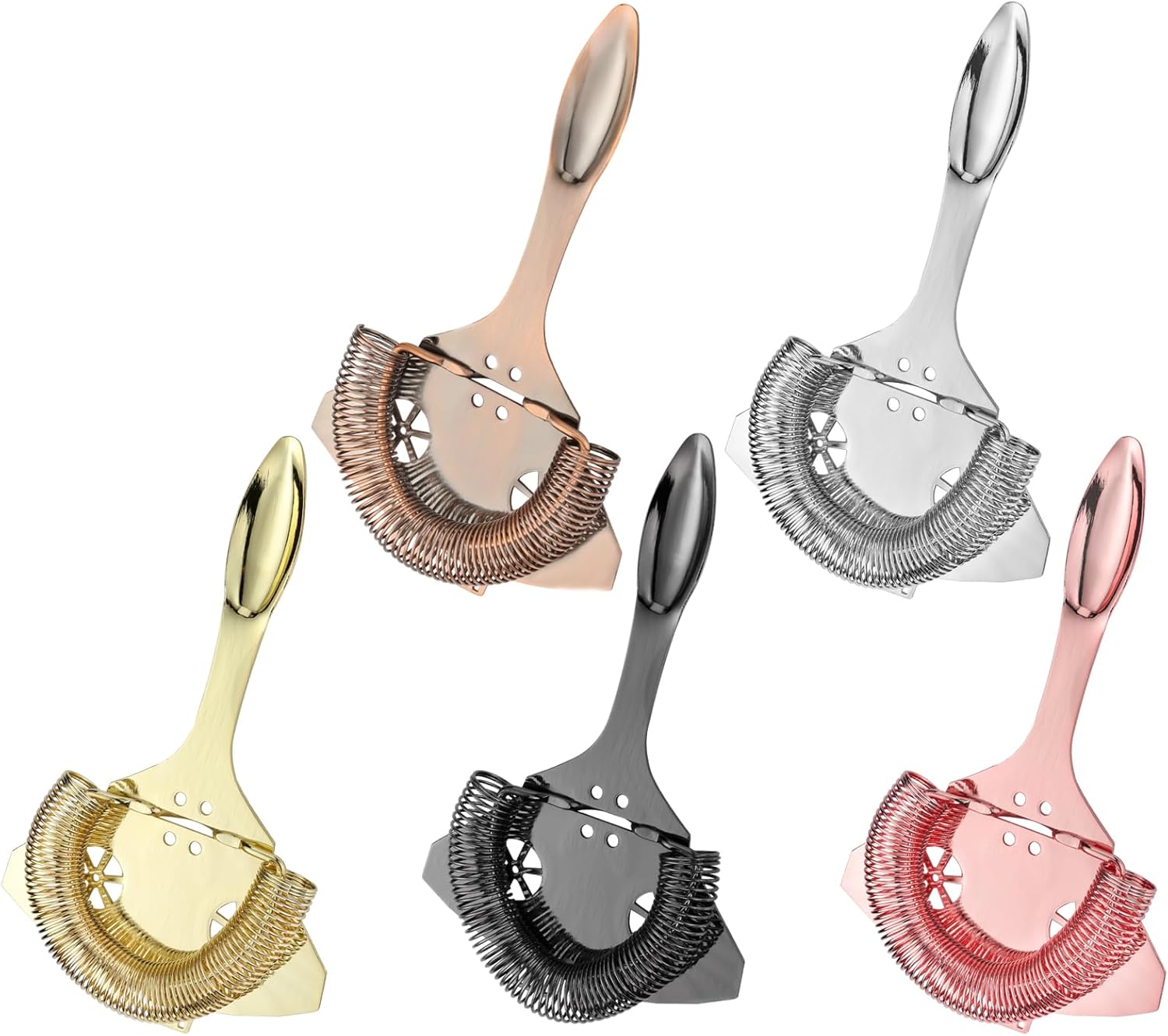 YUHWYI Cocktail Bar Strainer Curved Handle Design