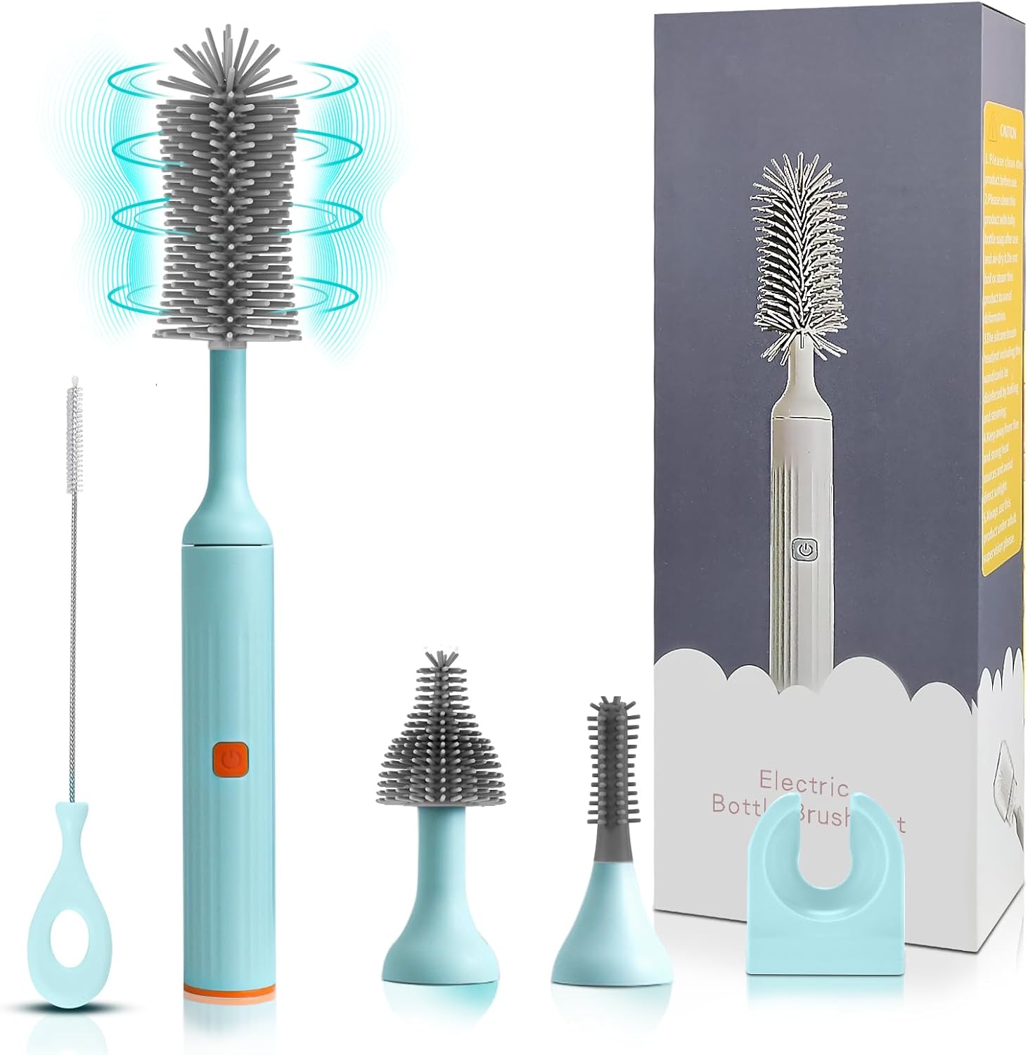 Sturdy Electric Bottle Brush Set for Kitchen Baby Use