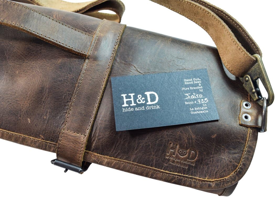 Rustic Leather Knife Roll Bag