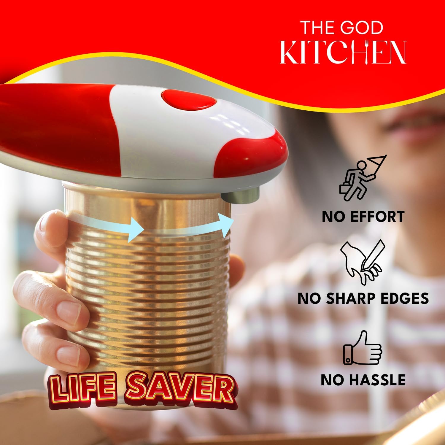 THE GOD KITCHENSmooth Edge Electric Can Opener