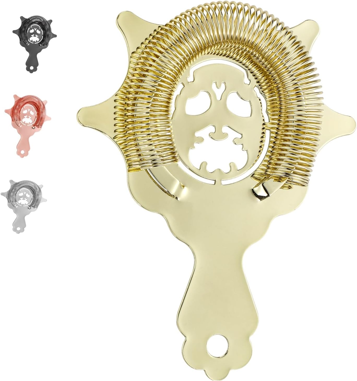 Elegant 4-Prong Cocktail Strainer with Hawthorne Design