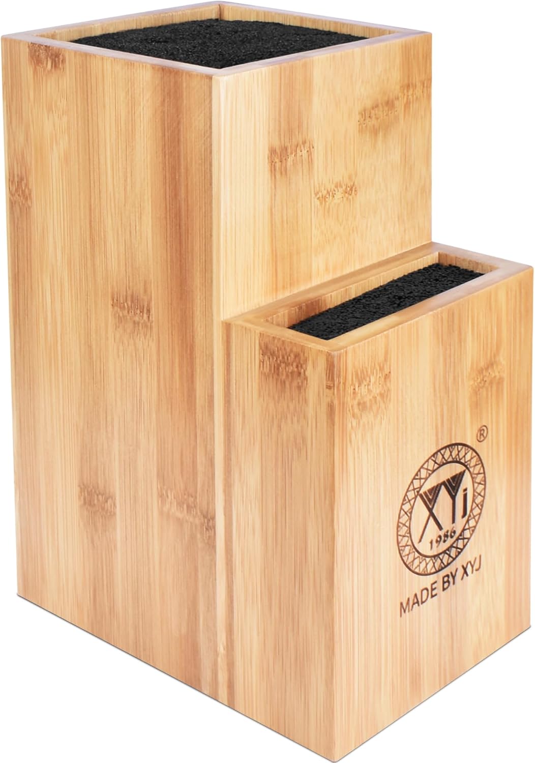 Bamboo Knife Holder with Non-Slip Base