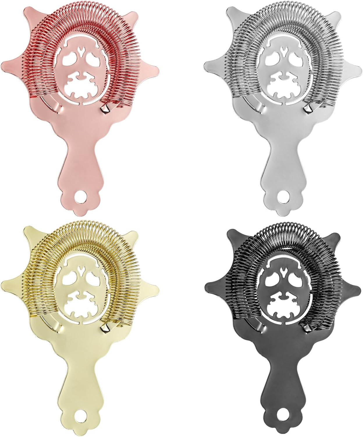 Elegant 4-Prong Cocktail Strainer with Hawthorne Design