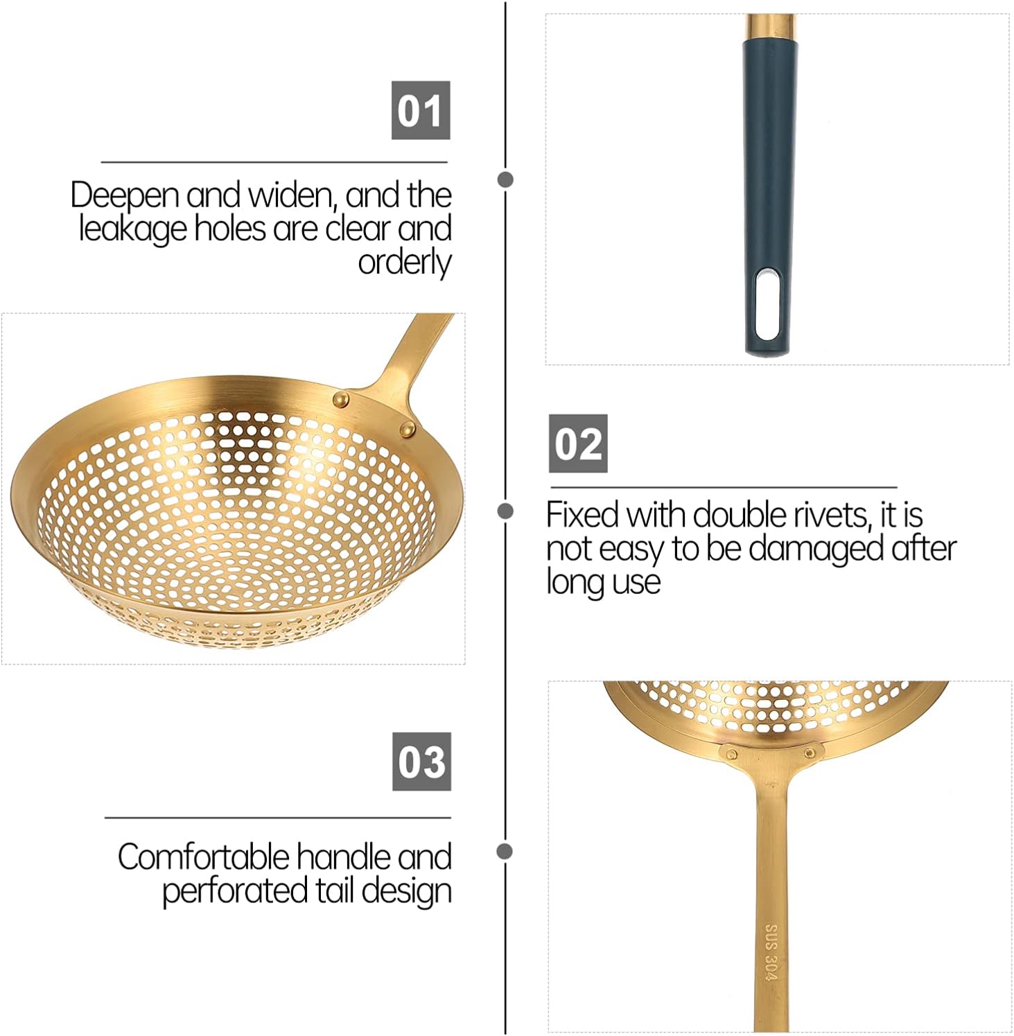 Stainless Steel Frying Skim