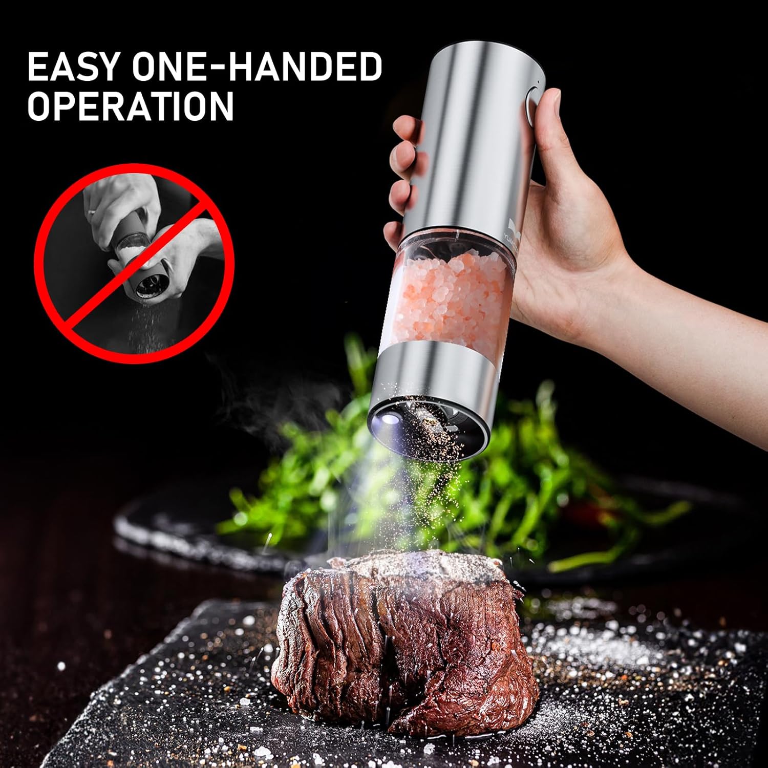 Vivid Electric Salt and Pepper Grinder Set