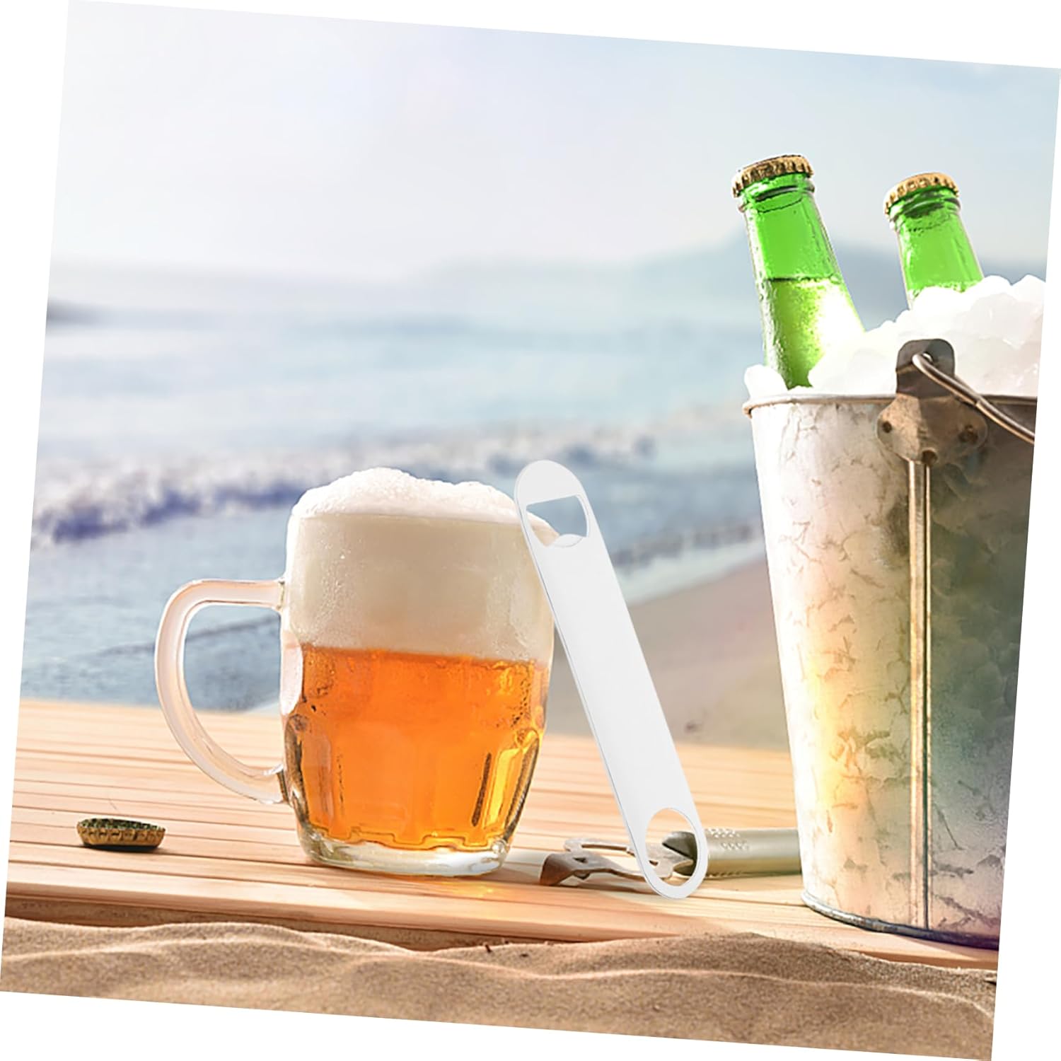 Sturdy Stainless Steel Manual Bottle Opener for Beer Wine Soda