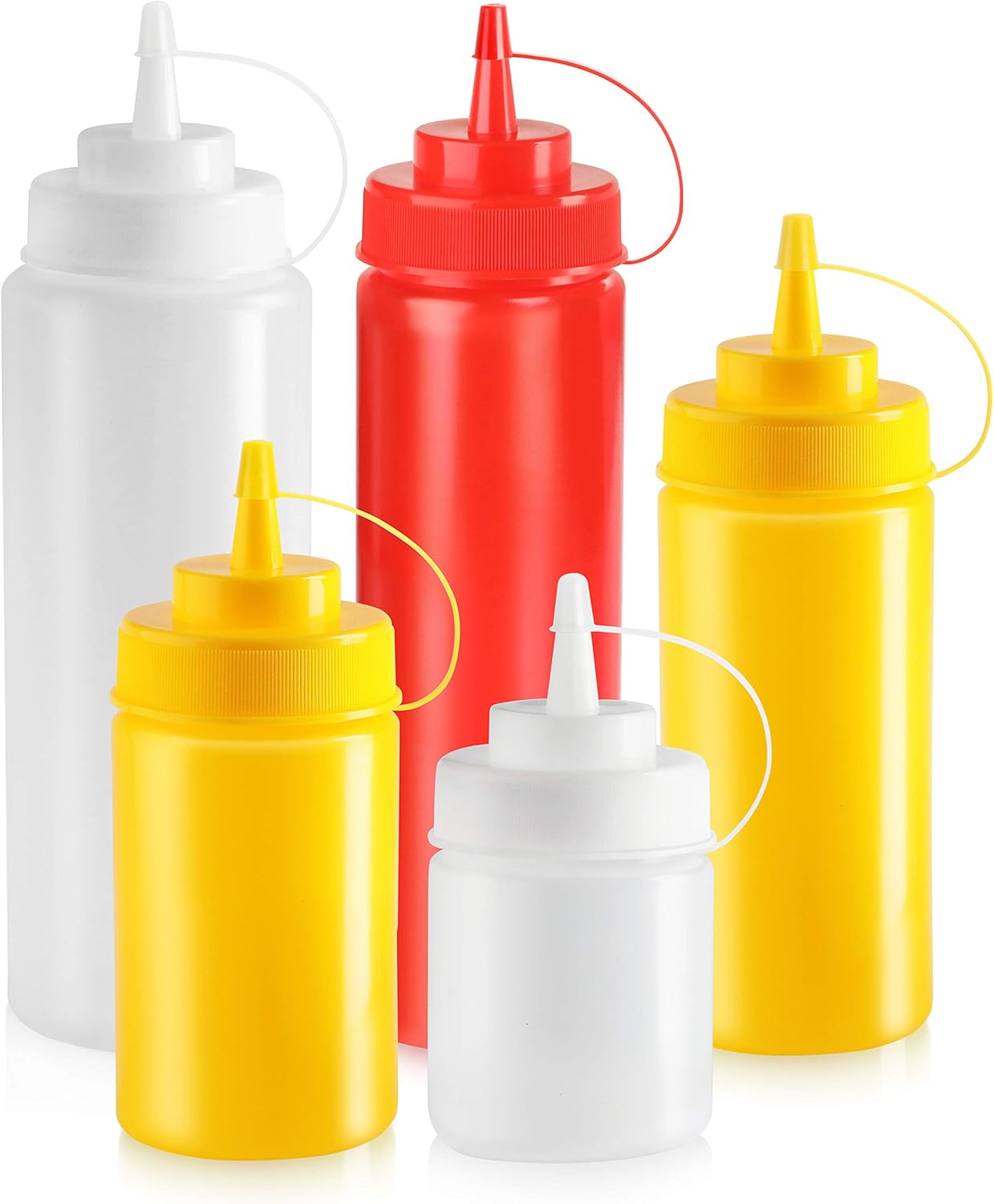 New Star Foodservice Squeeze Bottles 8 oz Pack of 6 - Durable Kitchenessential