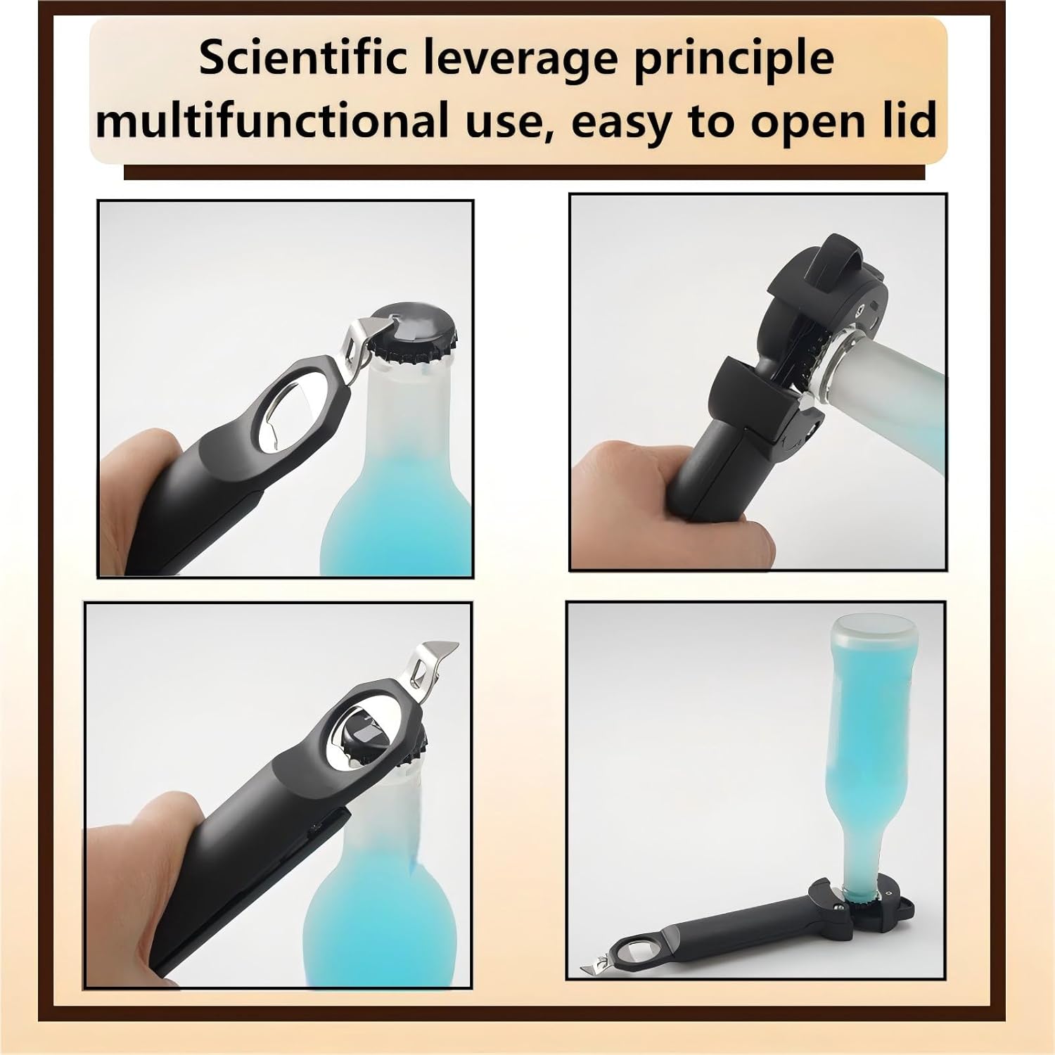 5-in-1 Bottle Can Opener Black