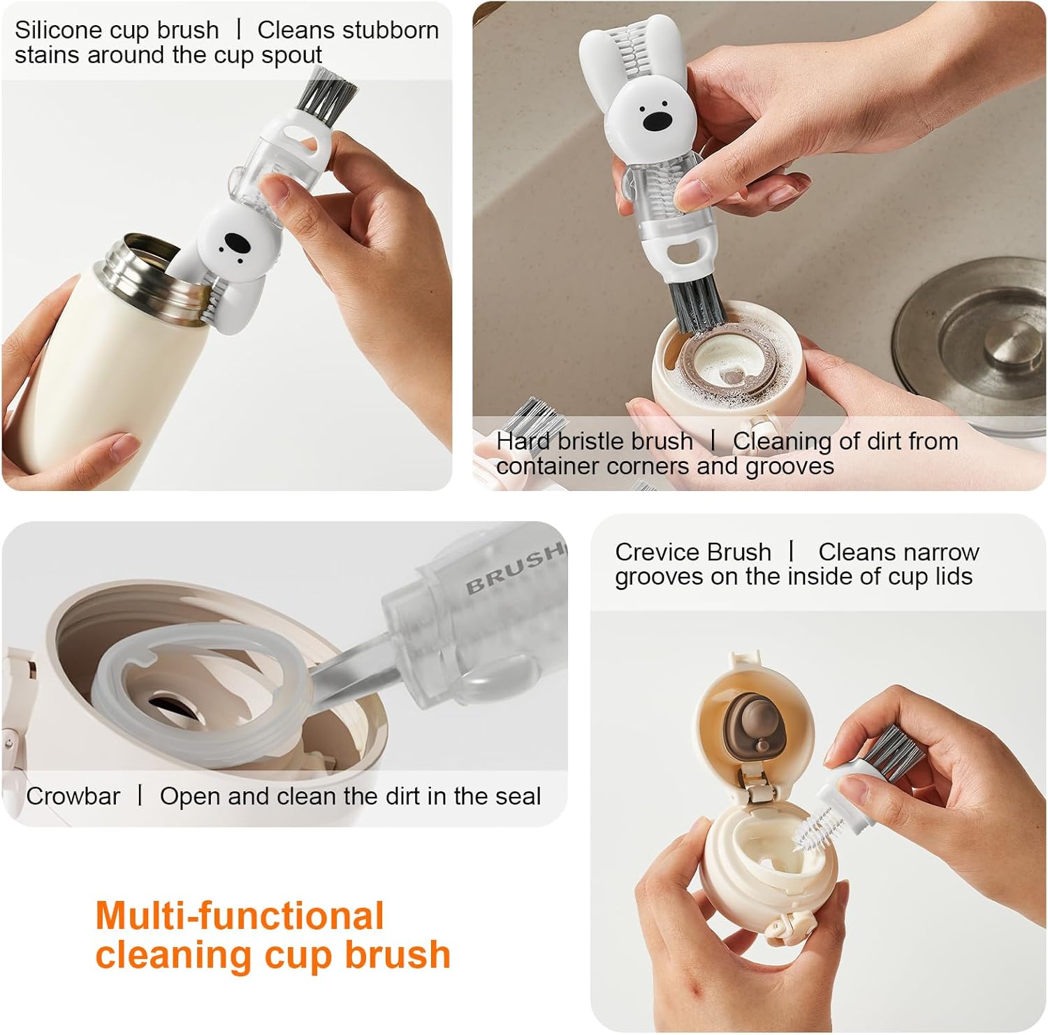 All-in-One Cup Lid Cleaning Set for Easy Cleaning Storage