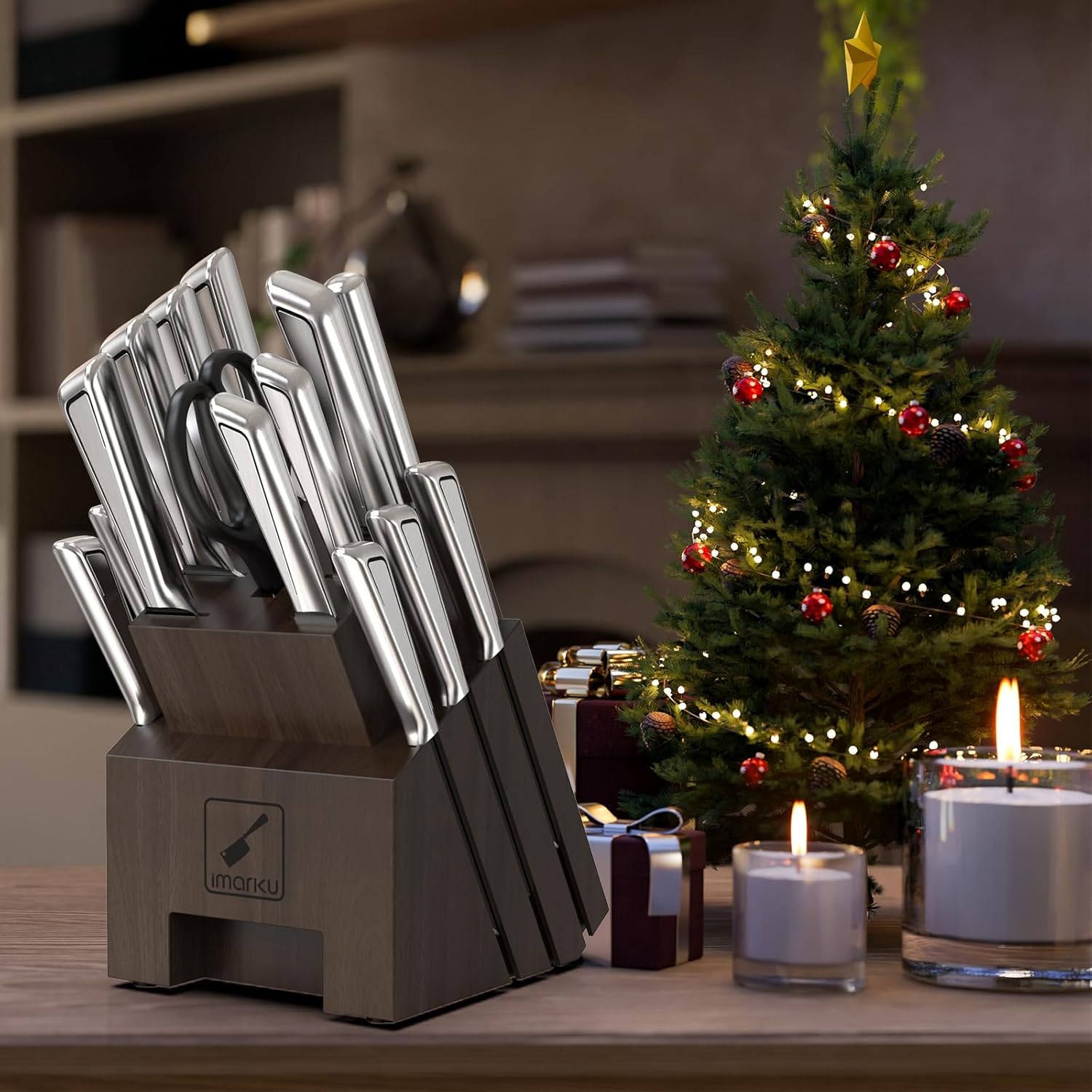 Imarku 16-Piece Kitchen Knife Set