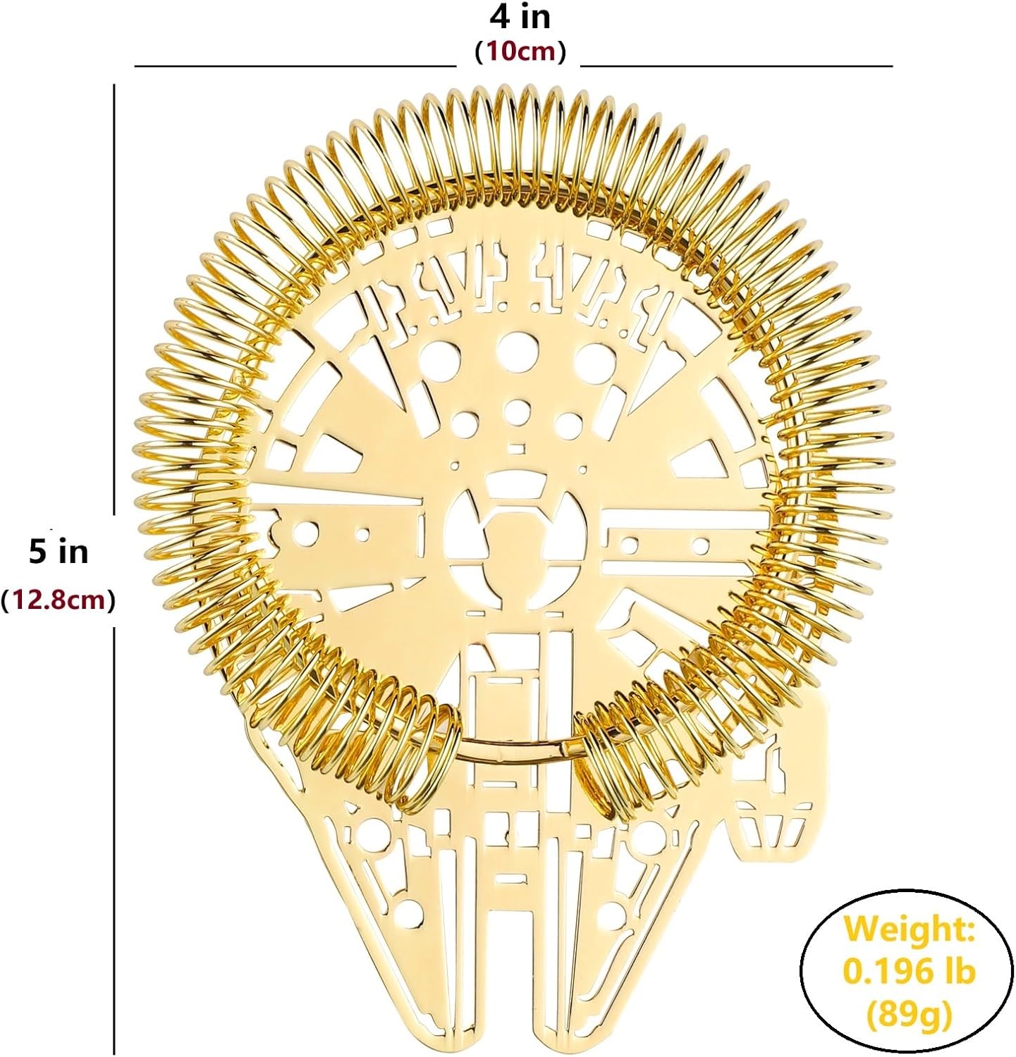 YUHWYI Hawthorne Cocktail Straterm Curved Handle Bar Strainer