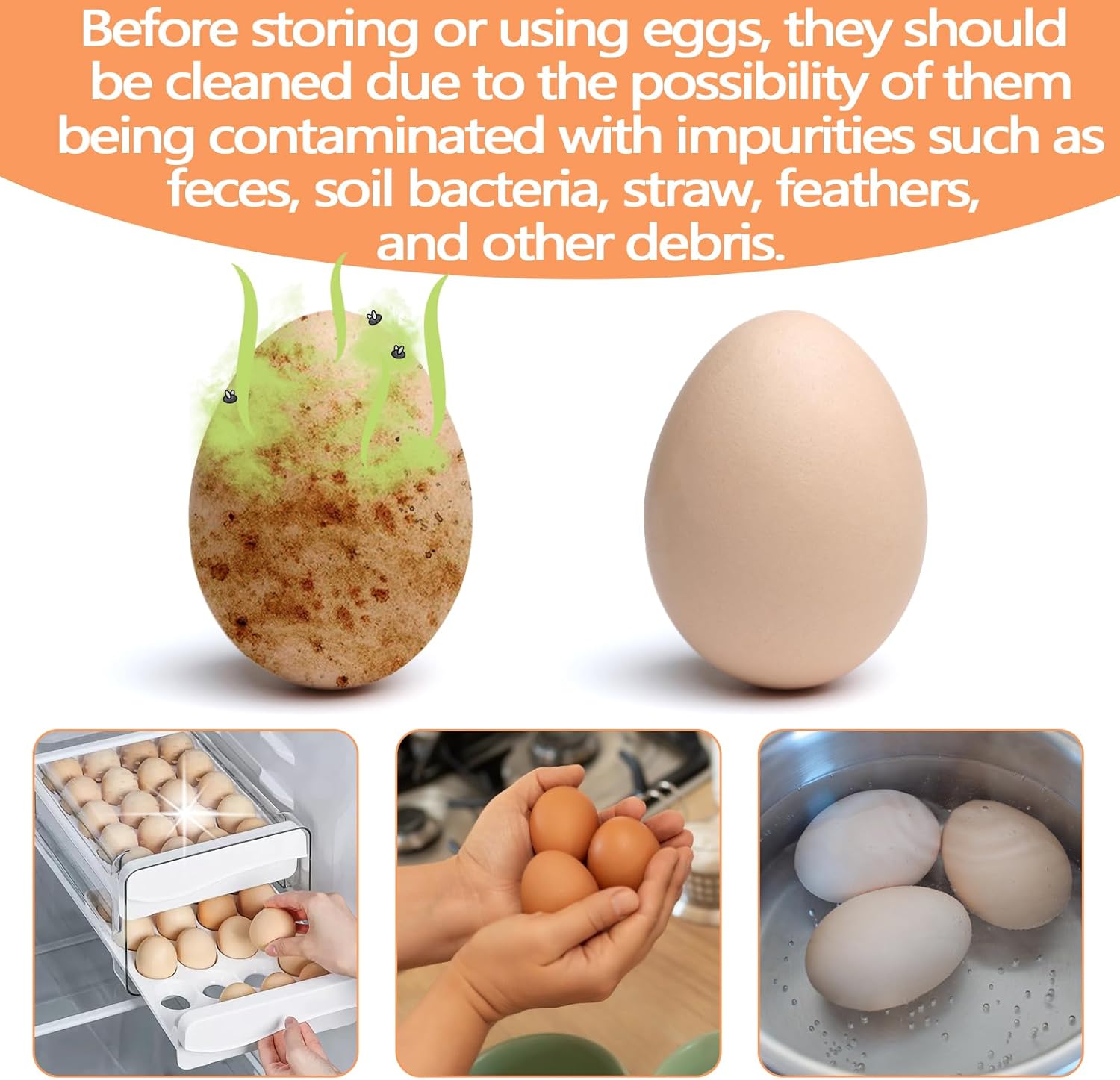 Eggangle-free silicone brush
