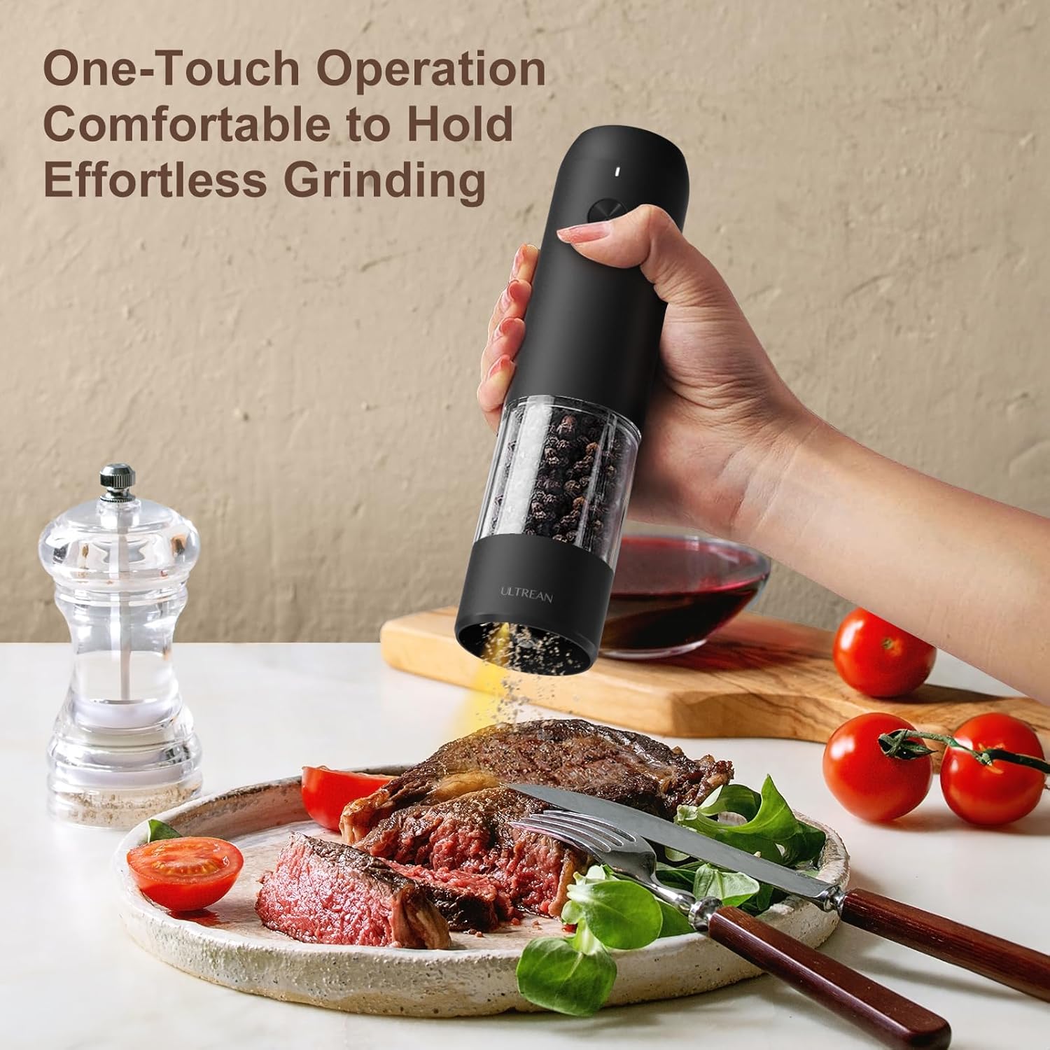 Experience the perfect blend Ultimate Electric Salt and Pepper Grinder Set 2-Pack