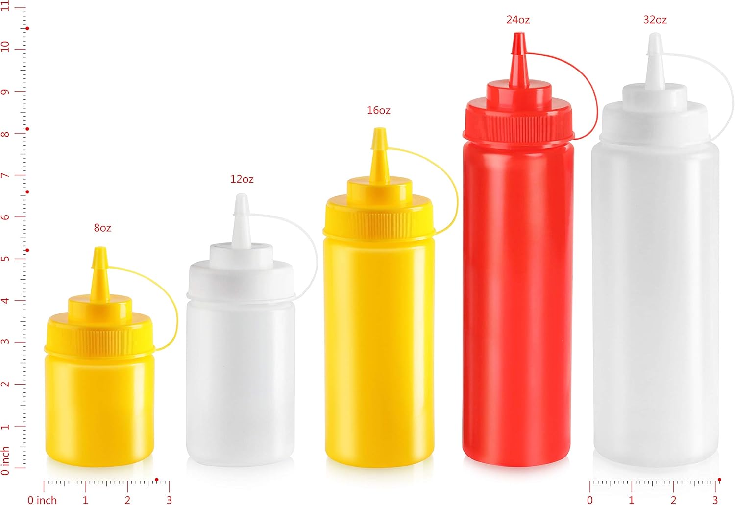 New Star Foodservice Squeeze Bottles 8 oz Pack of 6 - Durable Kitchenessential