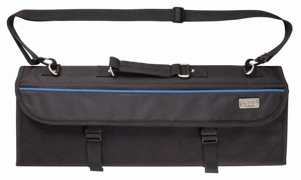 Professional Kitchen - Winco Acero Cutlery Line 11 Slot Knife Bag - Black Durable Stylish