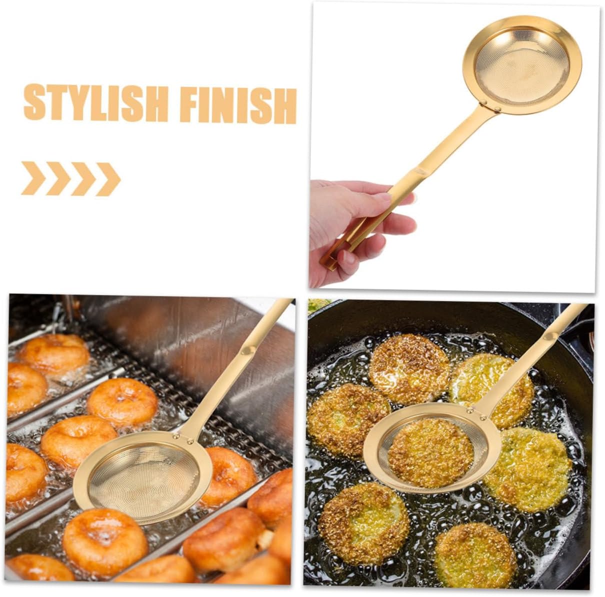 Stainless Steel Skimming Spoon Set for Cooking Grease Strain