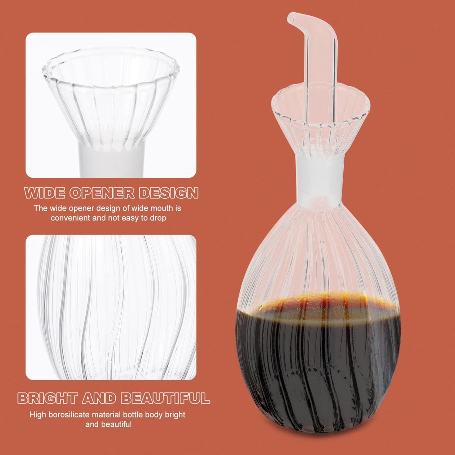 Hemoton Glass Anti-Spill Seasoning Pot