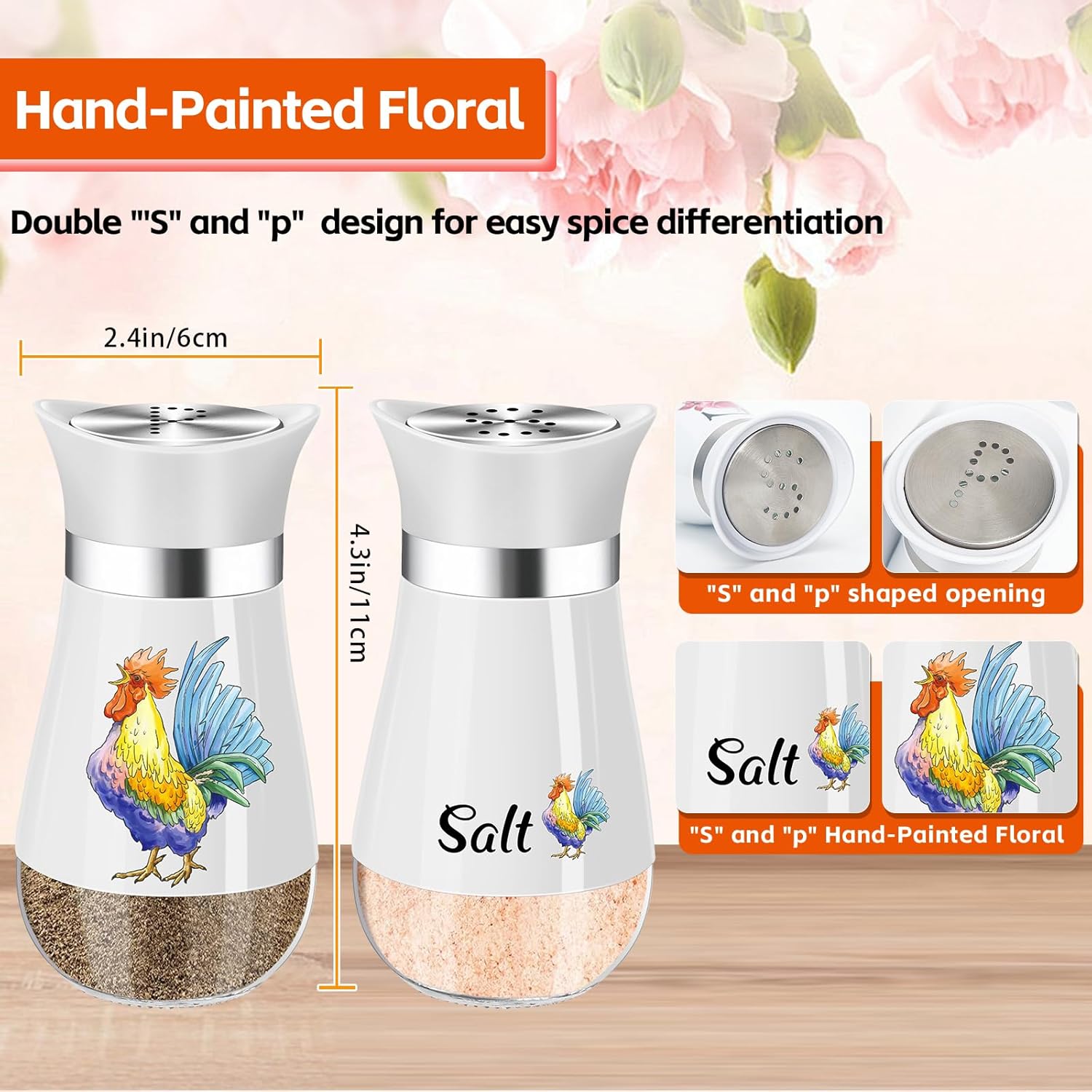 Refined Design Salt and Pepper Shaker Set for Chaos-Free Kitchen Living