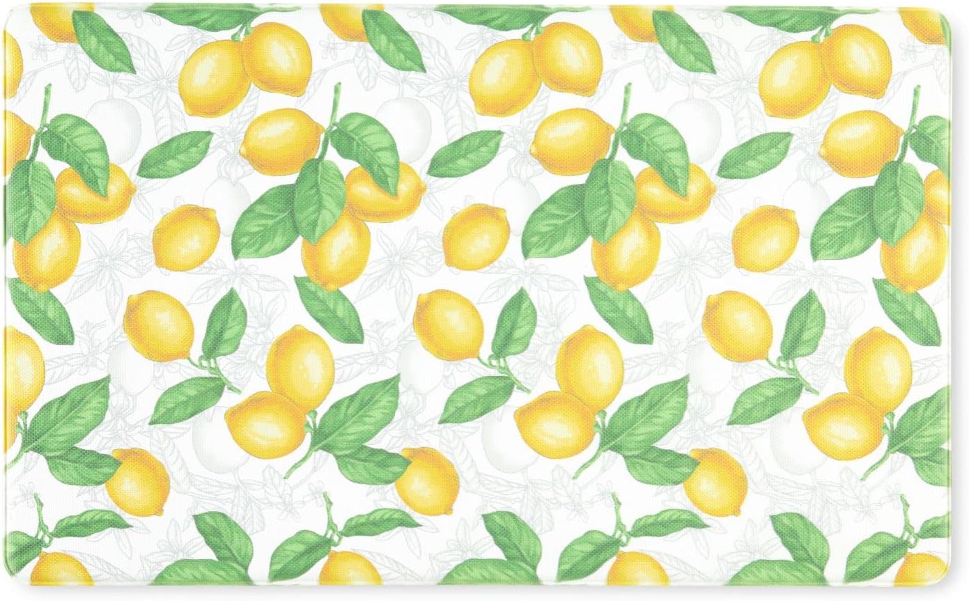 Martha Stewart Bloomfield Lots of Lemons Anti-Fatigue Kitchen Mat WhiteYellow 18x30