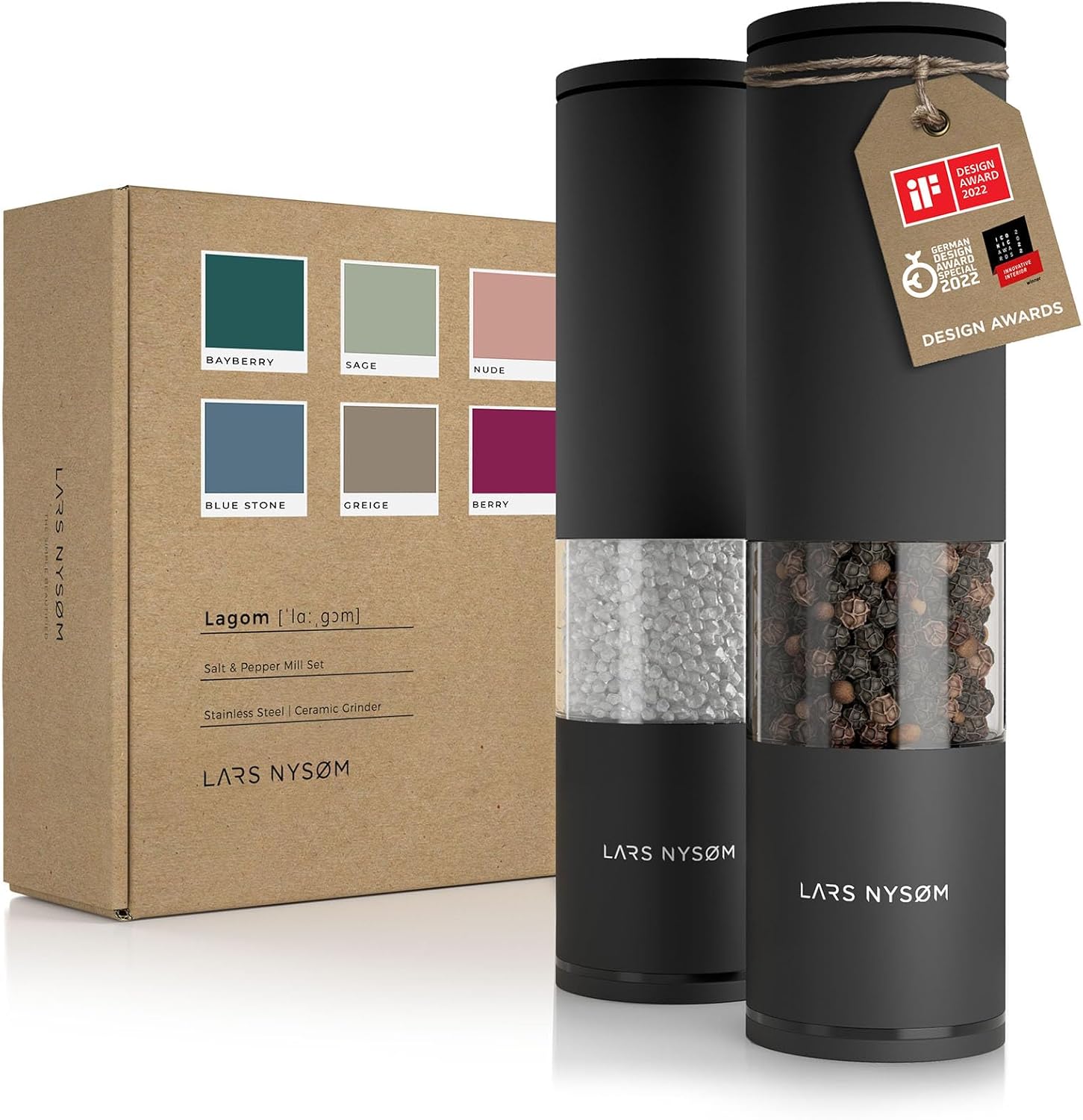 LARS NYSM Salt Pepper Mill Set