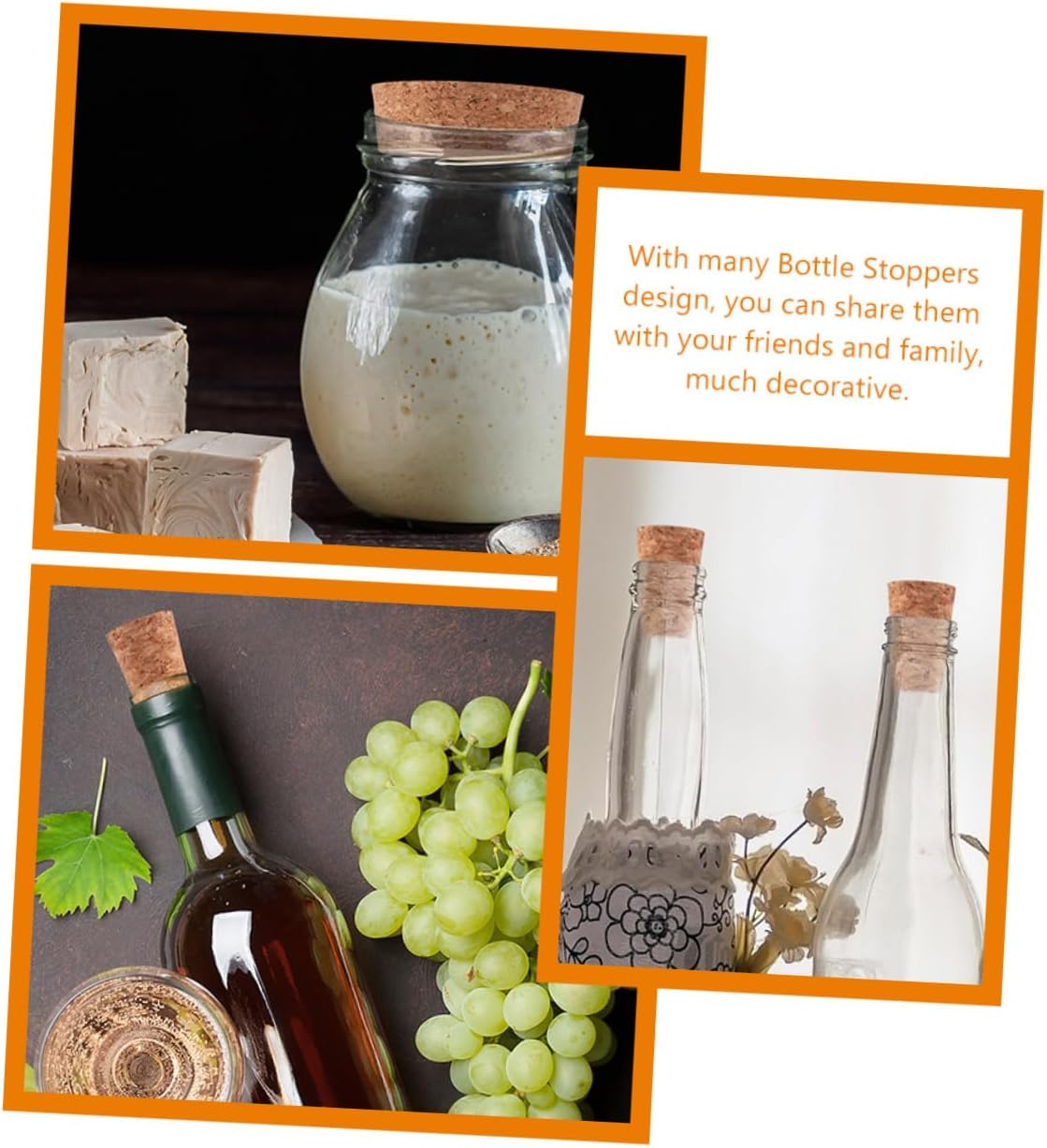 50 Corks Bottle Stoppers for Party Use