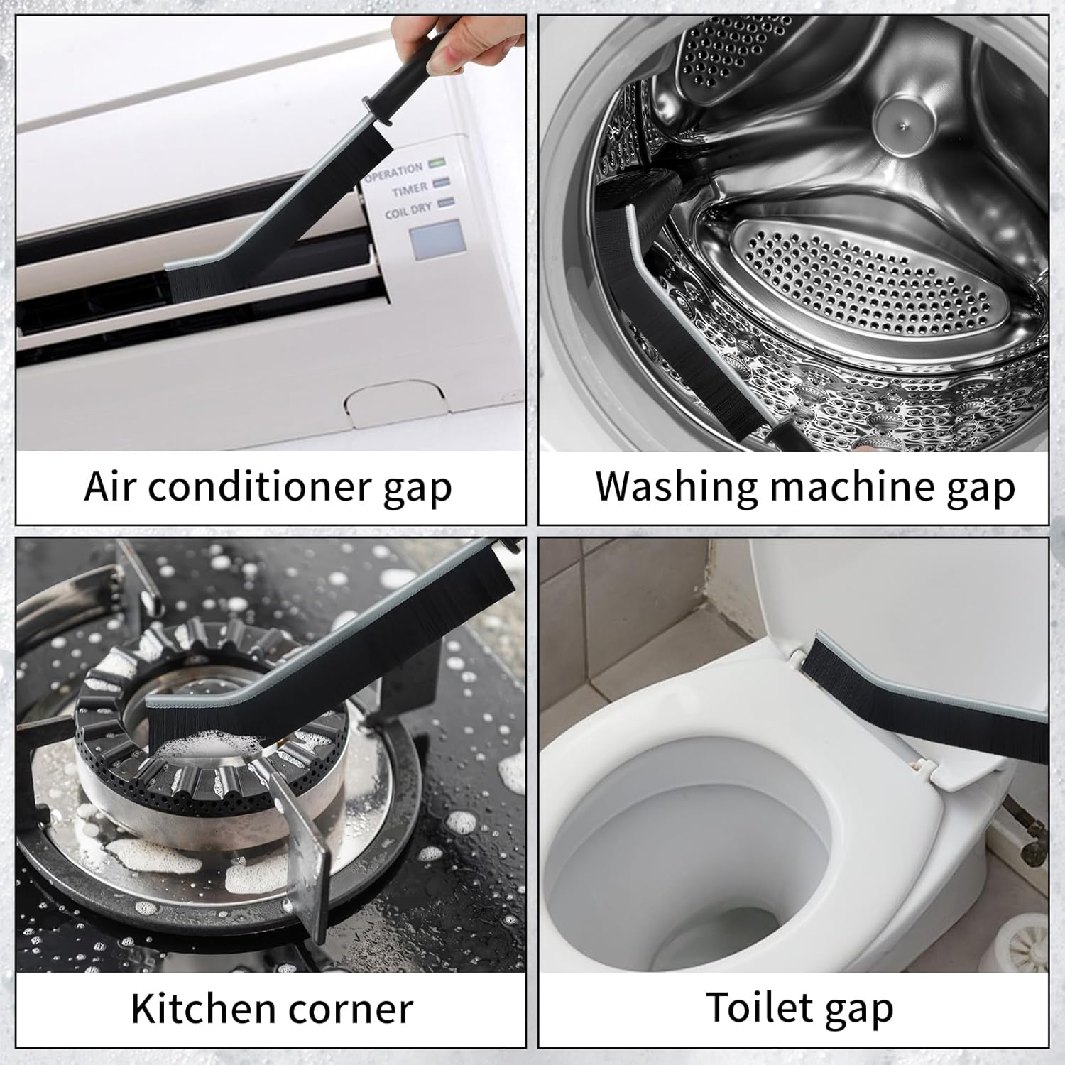 4-Piece Set Multifunction Crevice Brush for Bathroom Kitchen