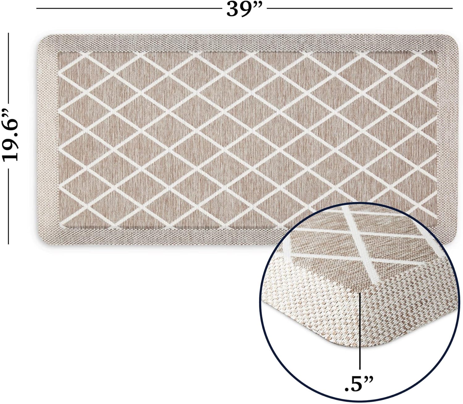 Martha Stewart Miles Modern Diamond Anti-Fatigue Air-Infused Comfort Mat
