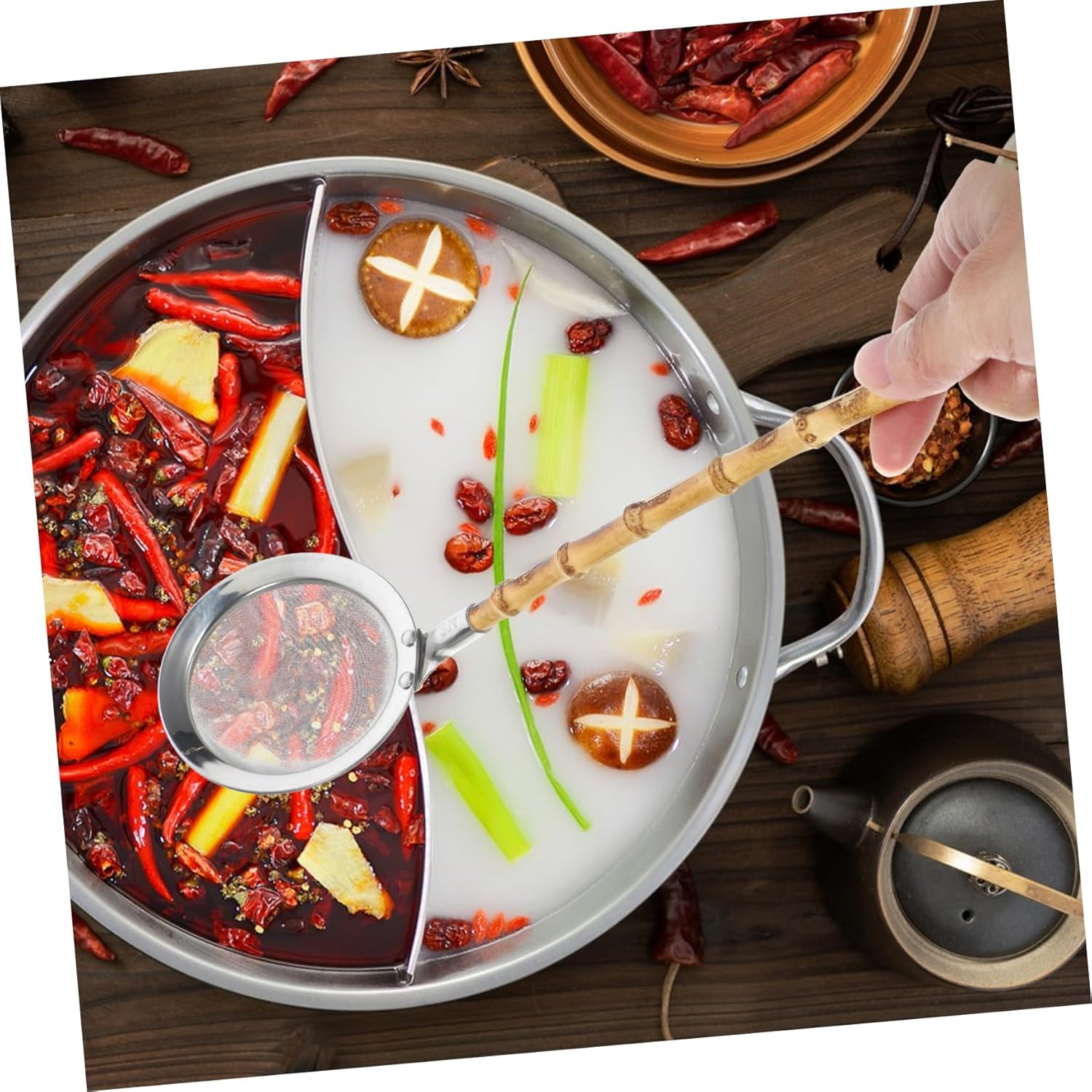 304 Stainless Steel Colander with Handle for Kitchen Use